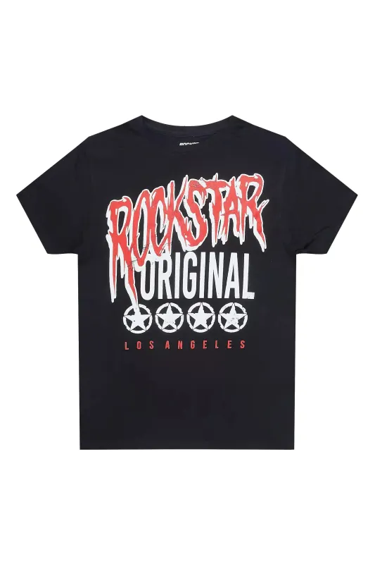Boys Wizzurd Black/Red Graphic T-Shirt sold by Rockstar Original