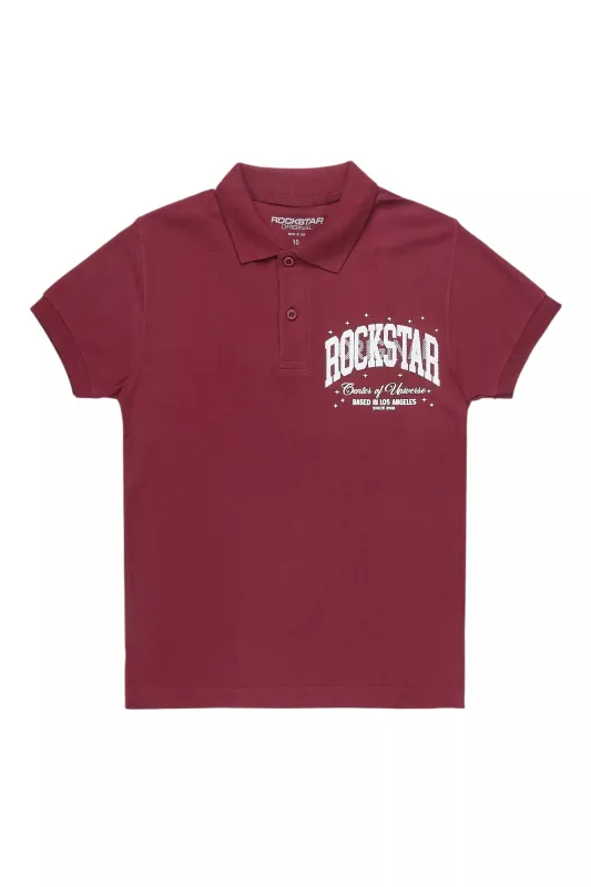 Boys Ruffo Burgundy/White Polo sold by Rockstar Original