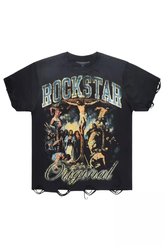 Ligia Black Oversized T-Shirt sold by Rockstar Original