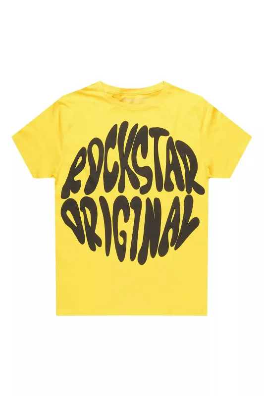 Boys Thierry Yellow/Black Graphic T-Shirt sold by Rockstar Original