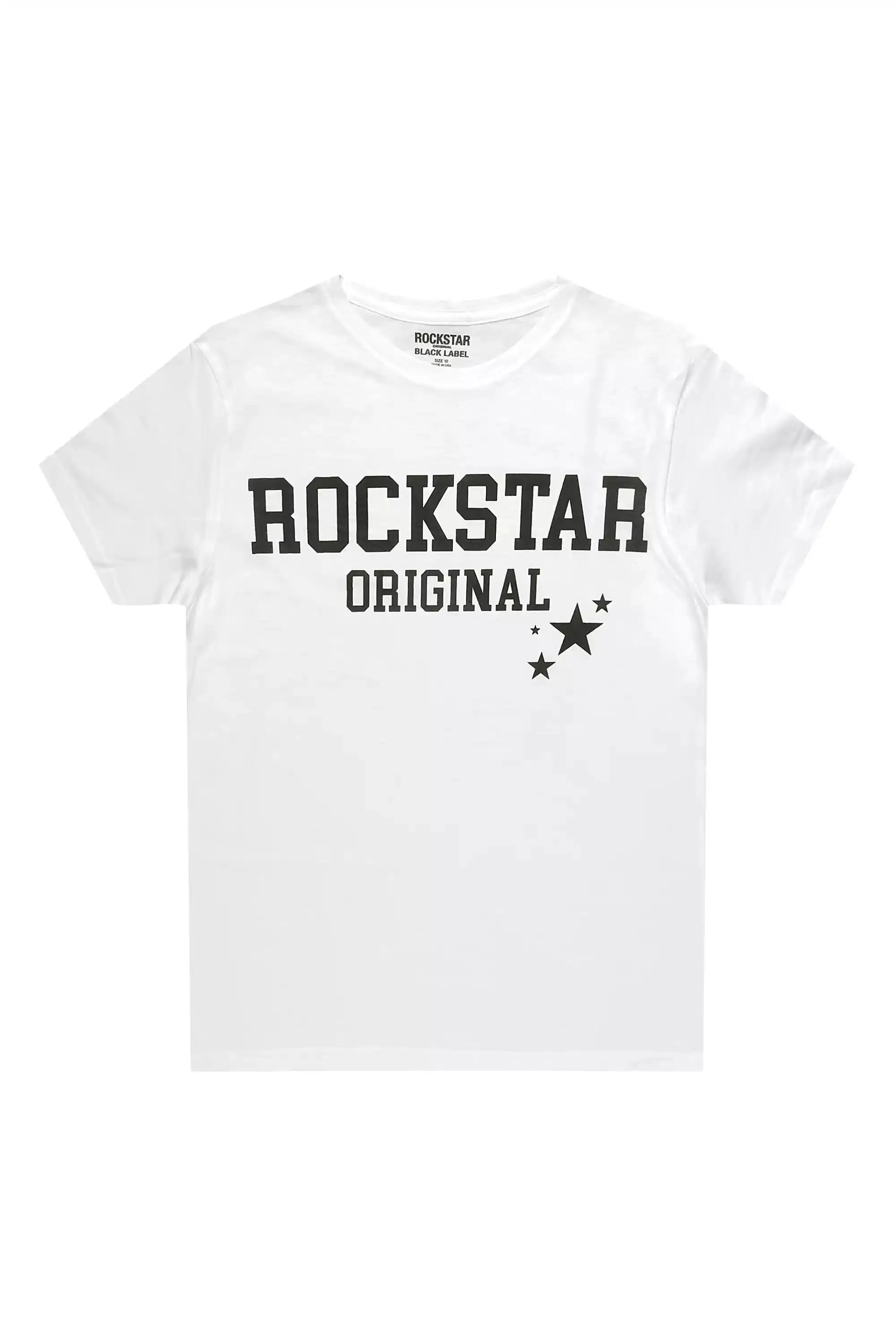 Boys Pluton White/Black Graphic T-Shirt sold by Rockstar Original