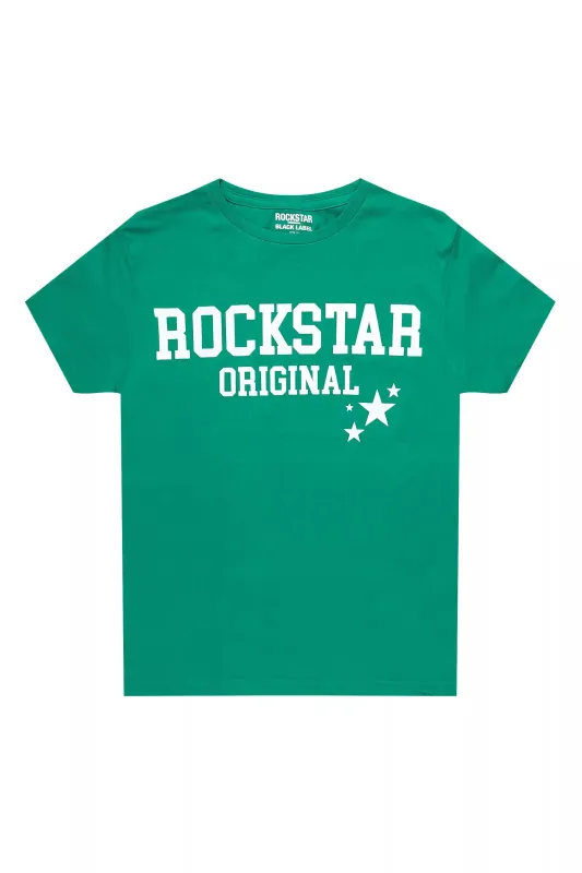 Boys Pluton Green/White Graphic T-Shirt sold by Rockstar Original