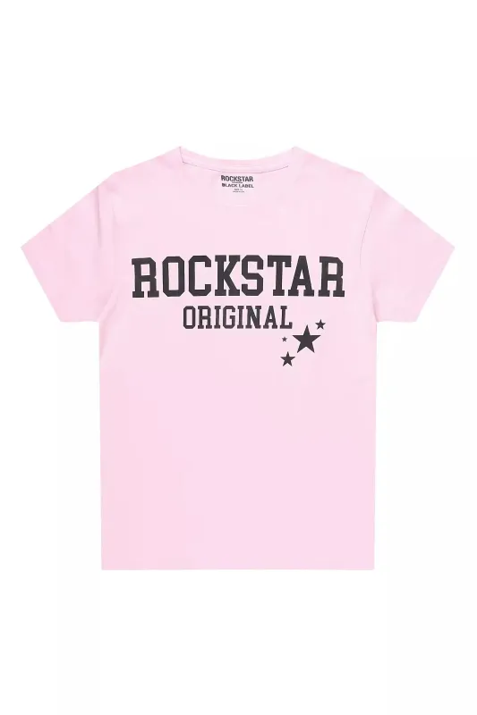 Boys Pluton Pink/Black Graphic T-Shirt sold by Rockstar Original