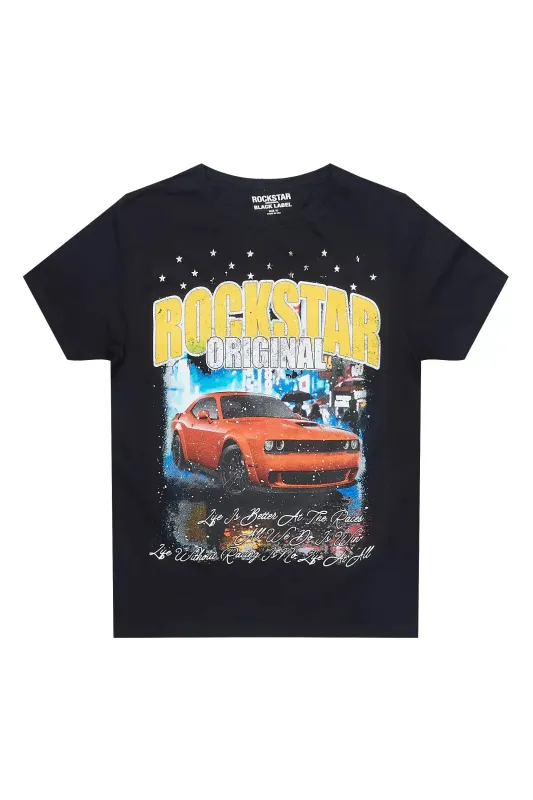 Boys Zerix Black Graphic T-Shirt sold by Rockstar Original
