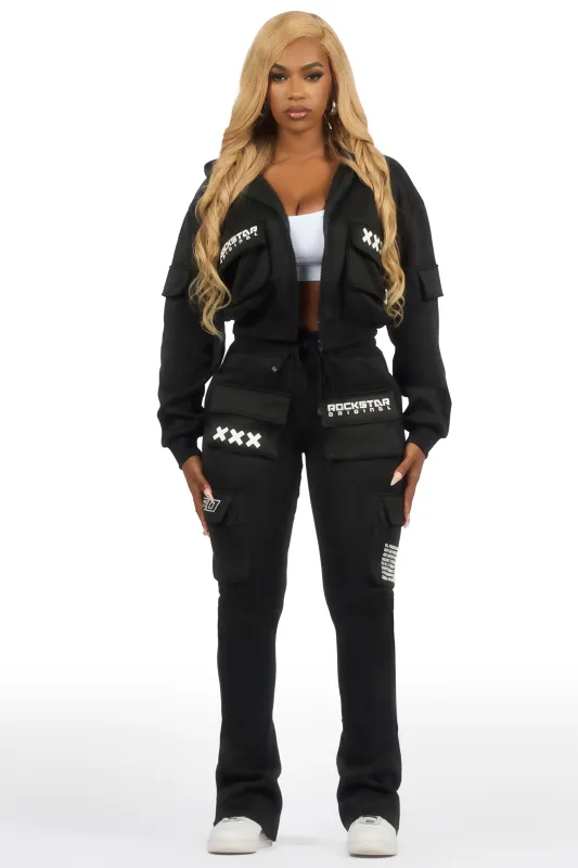 Natanya Black Cargo Stacked Trackset sold by Rockstar Original