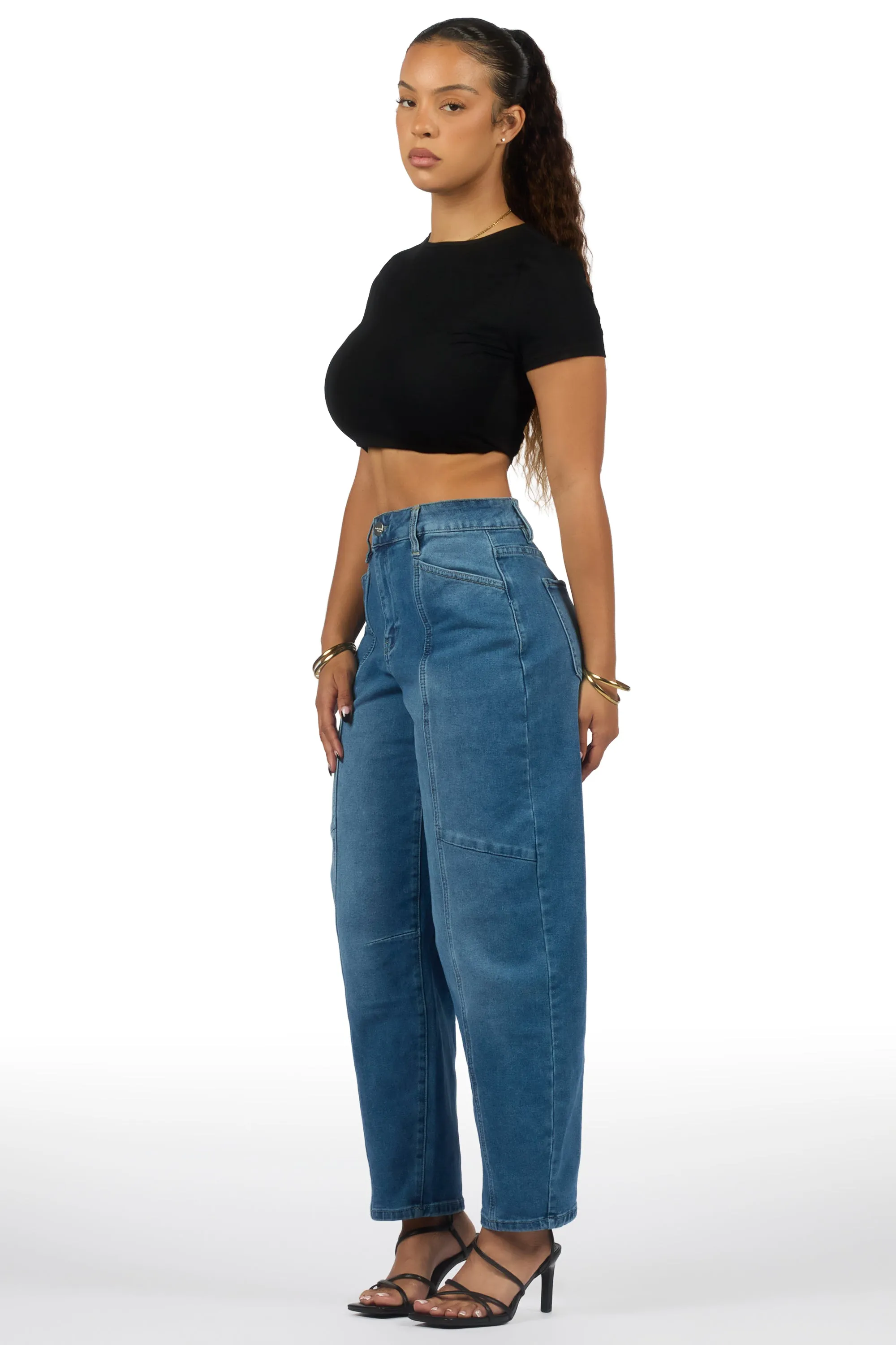 Shavila Med. Wash Seamed Barrel Baggy Jean sold by Rockstar Original product image thumbnail 3