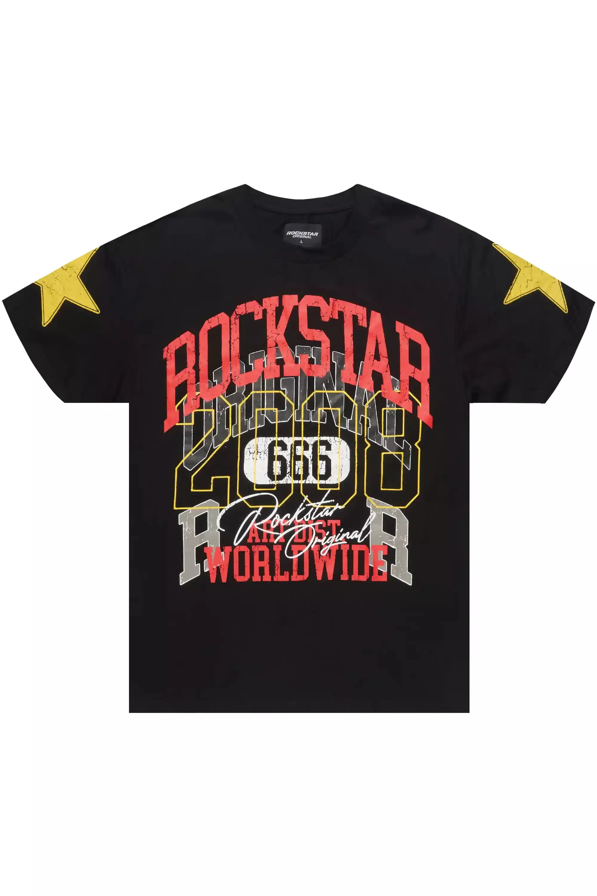 Santie Black Oversized Graphic T-Shirt sold by Rockstar Original