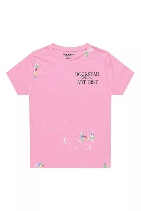 Boys Palmer Light Pink Graphic T-Shirt sold by Rockstar Original