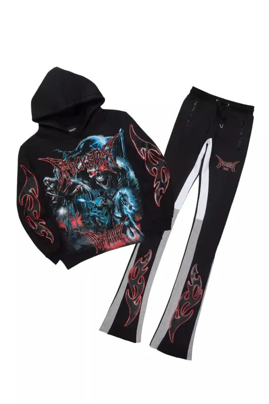 Rix Black/Multi Hoodie/Super Stacked Track Set sold by Rockstar Original