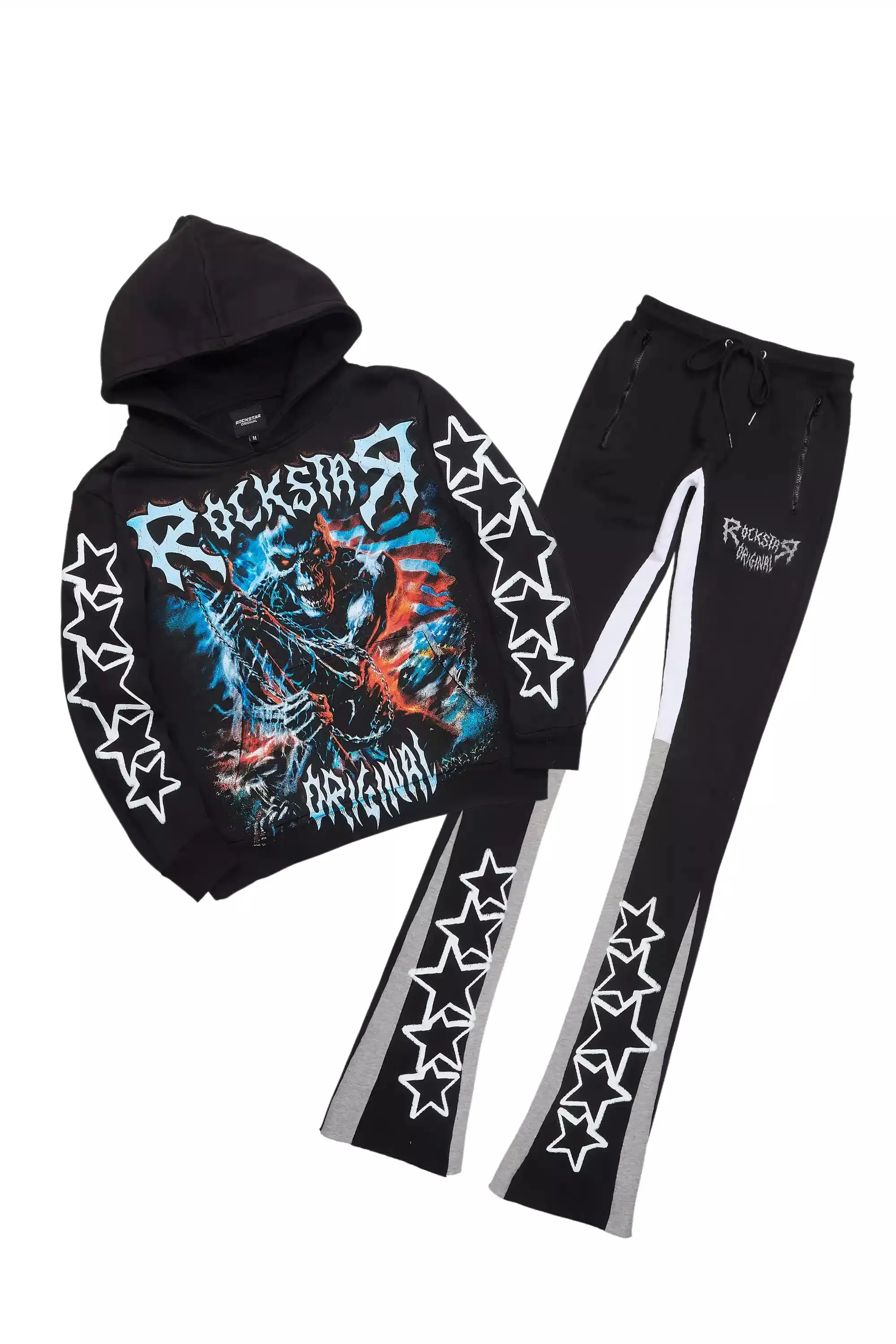 Krio Black/Grey Hoodie/Super Stacked Track Set sold by Rockstar Original