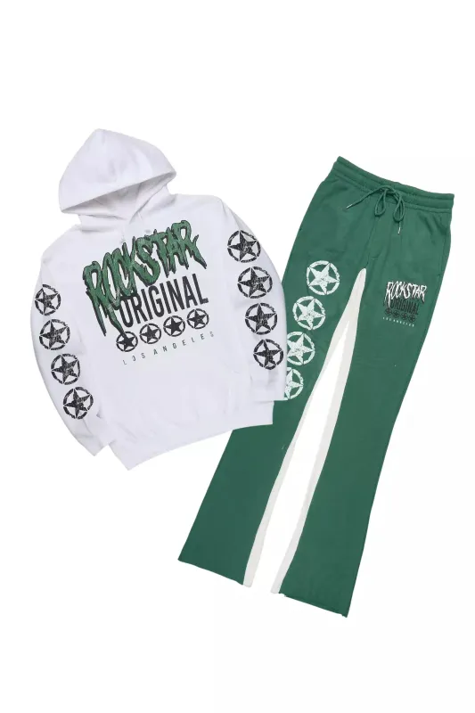 Wizzurd White/Green Hoodie Stacked Track Set sold by Rockstar Original