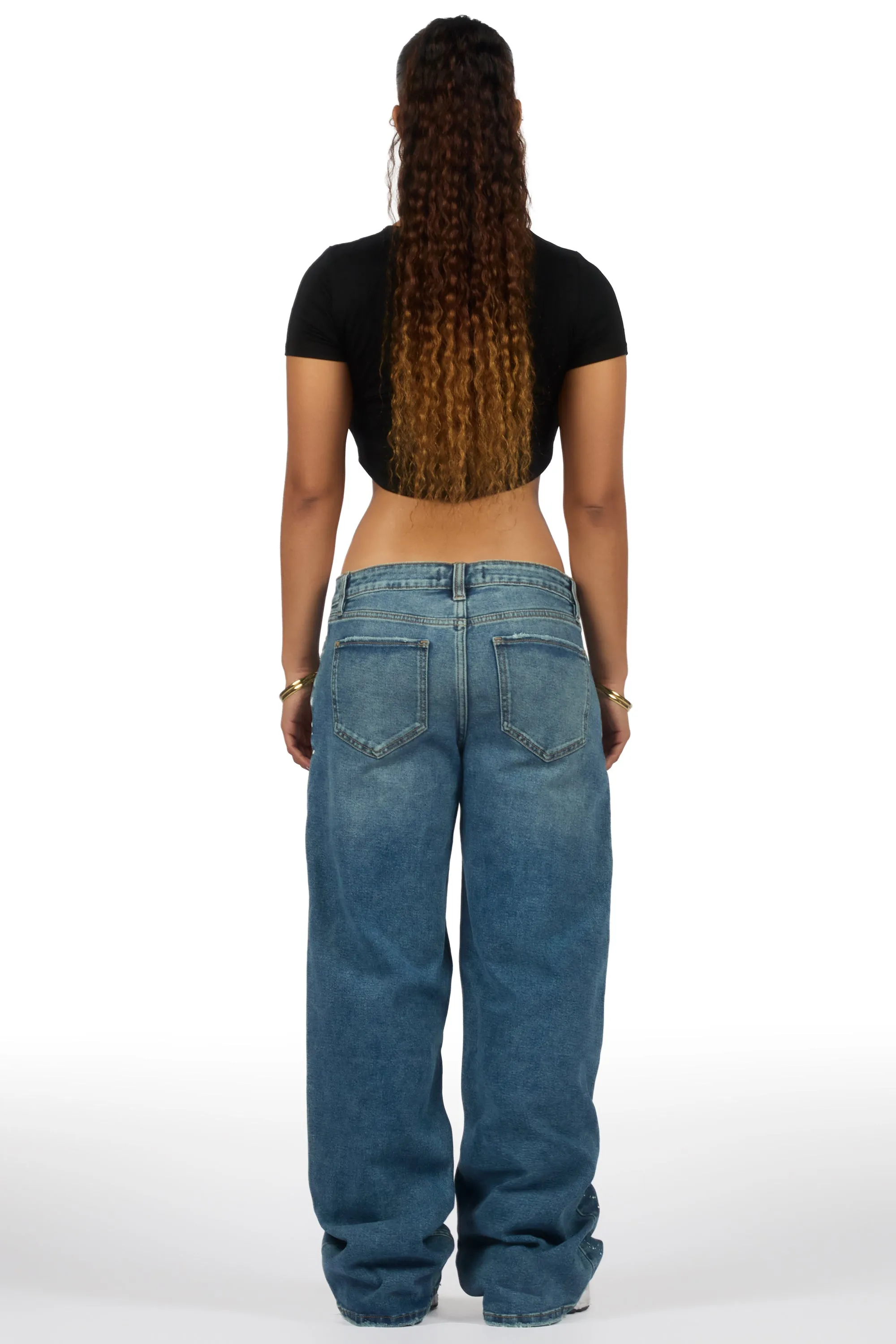 Shontalay Med. Wash Painted Baggy Jean sold by Rockstar Original product image thumbnail 5