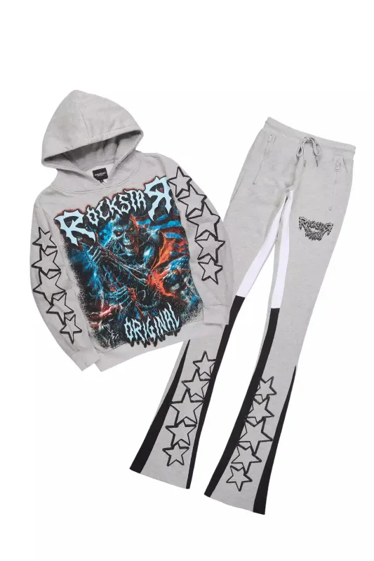 Krio Heather Grey/Black Hoodie/Super Stacked Track Set sold by Rockstar Original