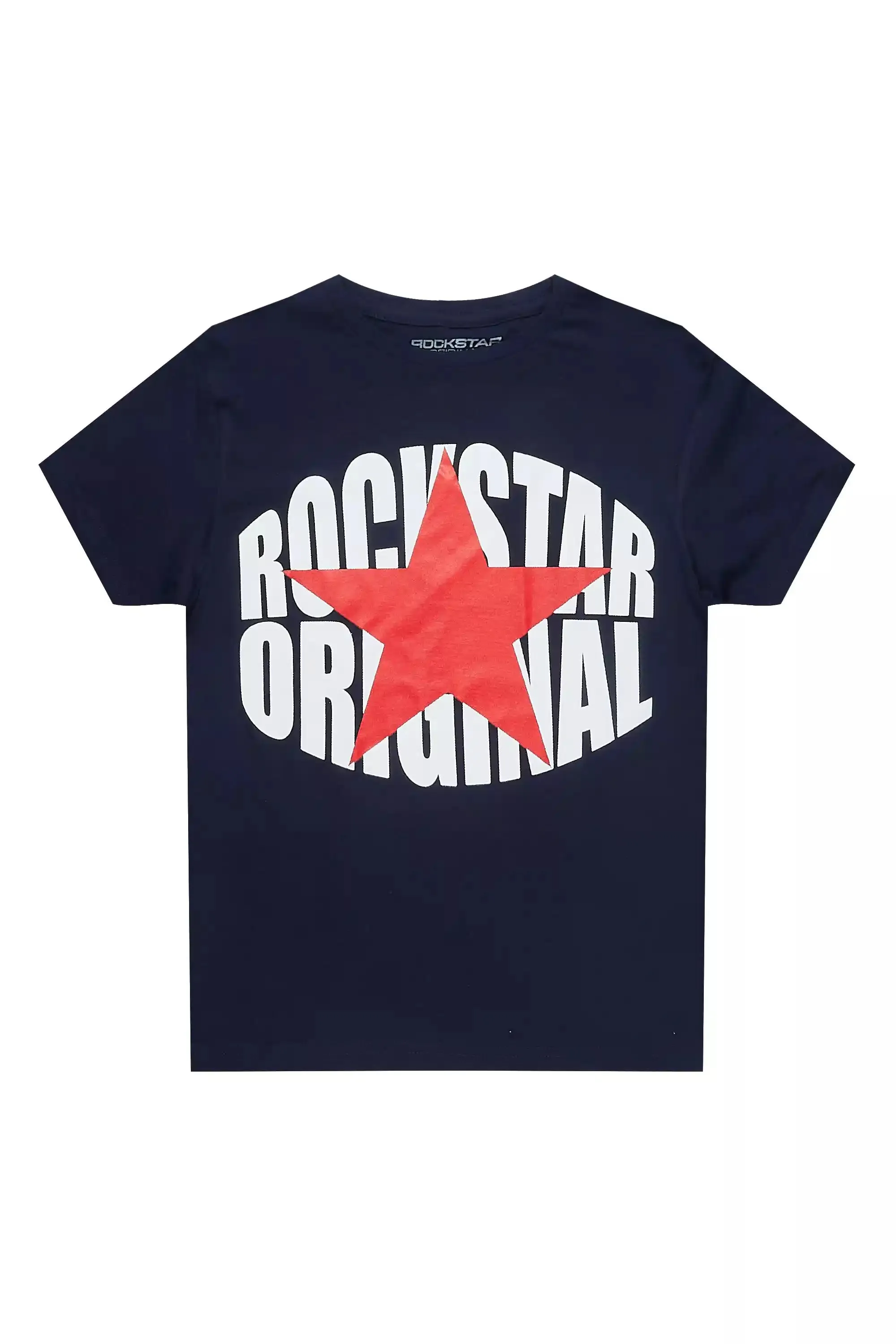 Boys Ezra 2.0 Navy/Red Graphic T-Shirt sold by Rockstar Original