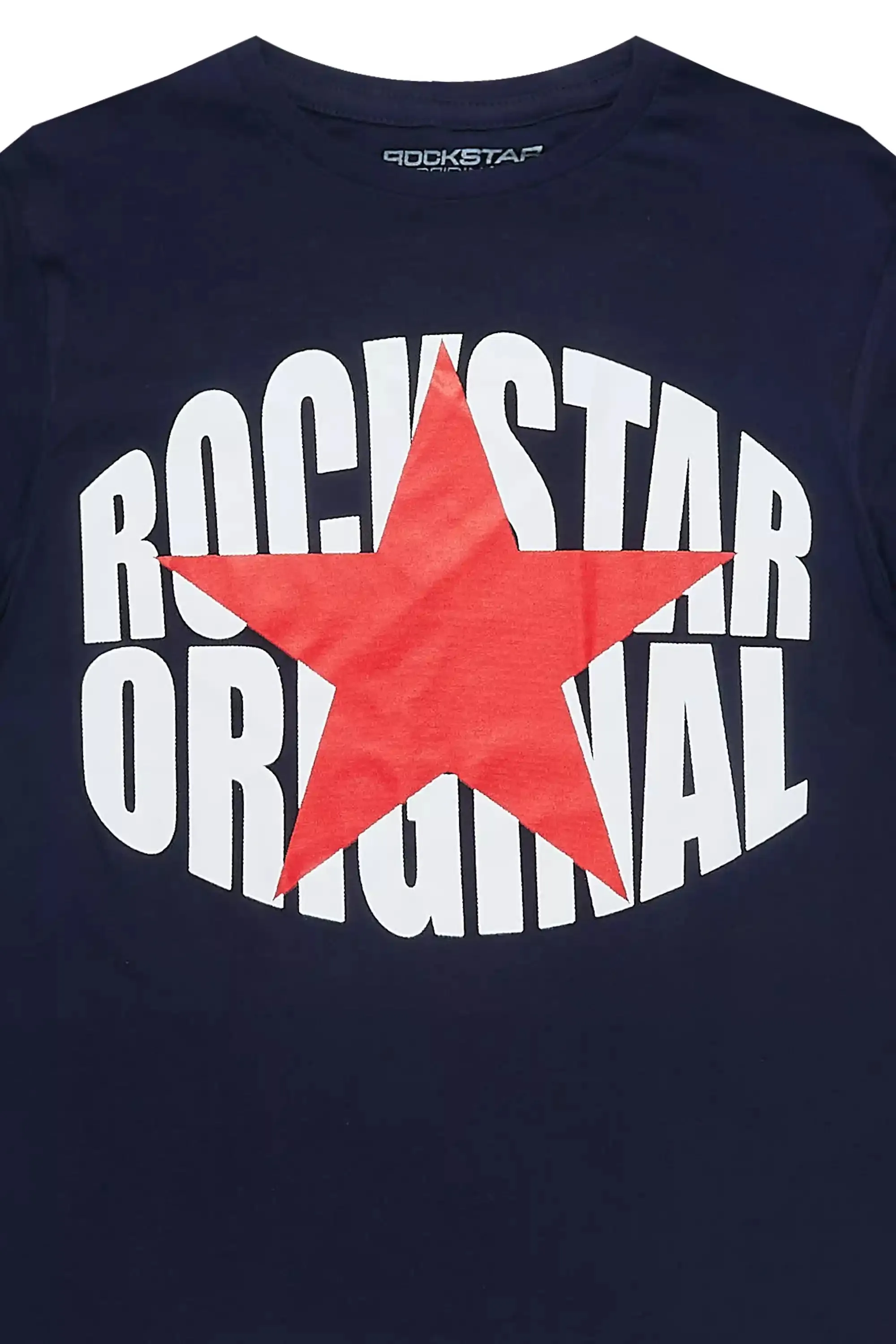 Boys Ezra 2.0 Navy/Red Graphic T-Shirt sold by Rockstar Original product image thumbnail 2