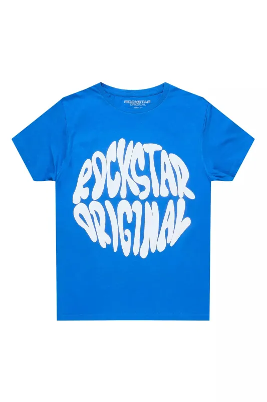 Boys Thierry Royal Blue/White Graphic T-Shirt sold by Rockstar Original