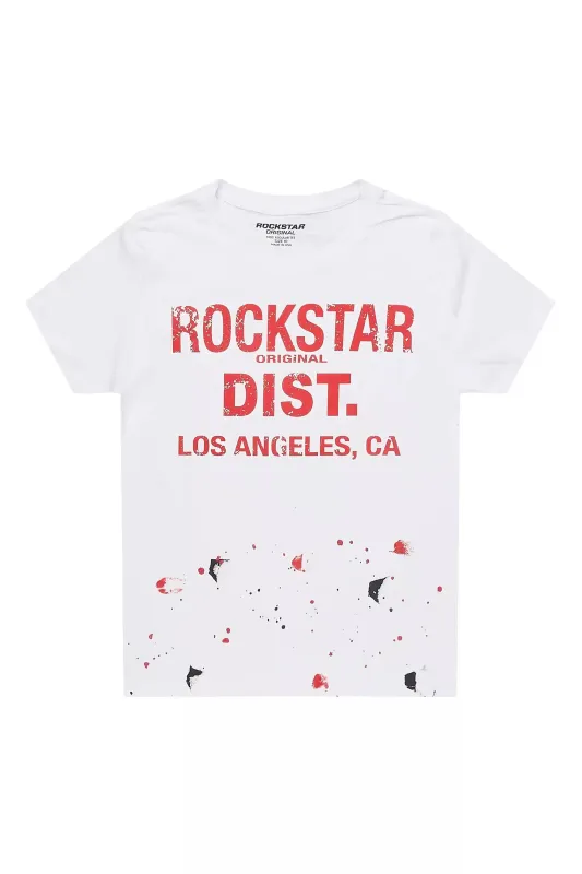 Boys Scottie White/Red Graphic T-Shirt sold by Rockstar Original