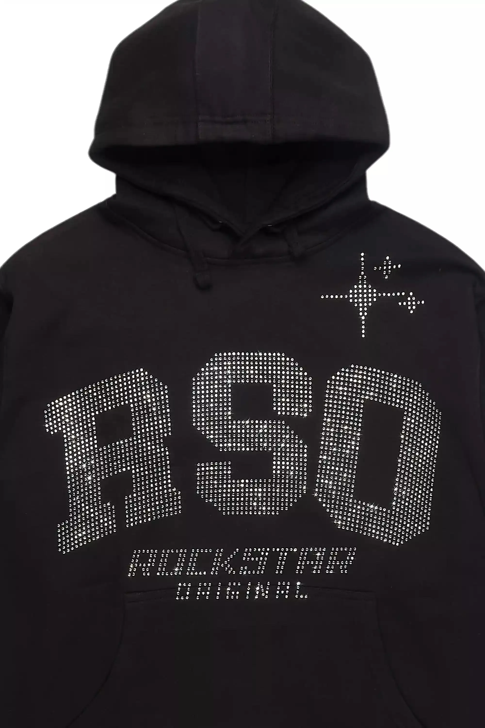 Merek Black/Silver Rhinestone Graphic Hoodie sold by Rockstar Original product image thumbnail 2
