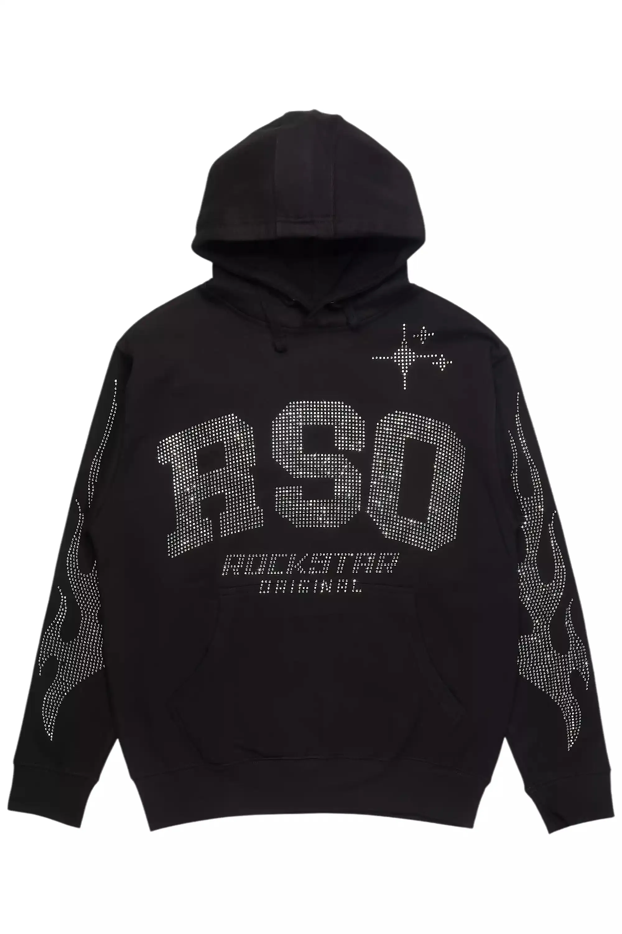 Merek Black/Silver Rhinestone Graphic Hoodie sold by Rockstar Original