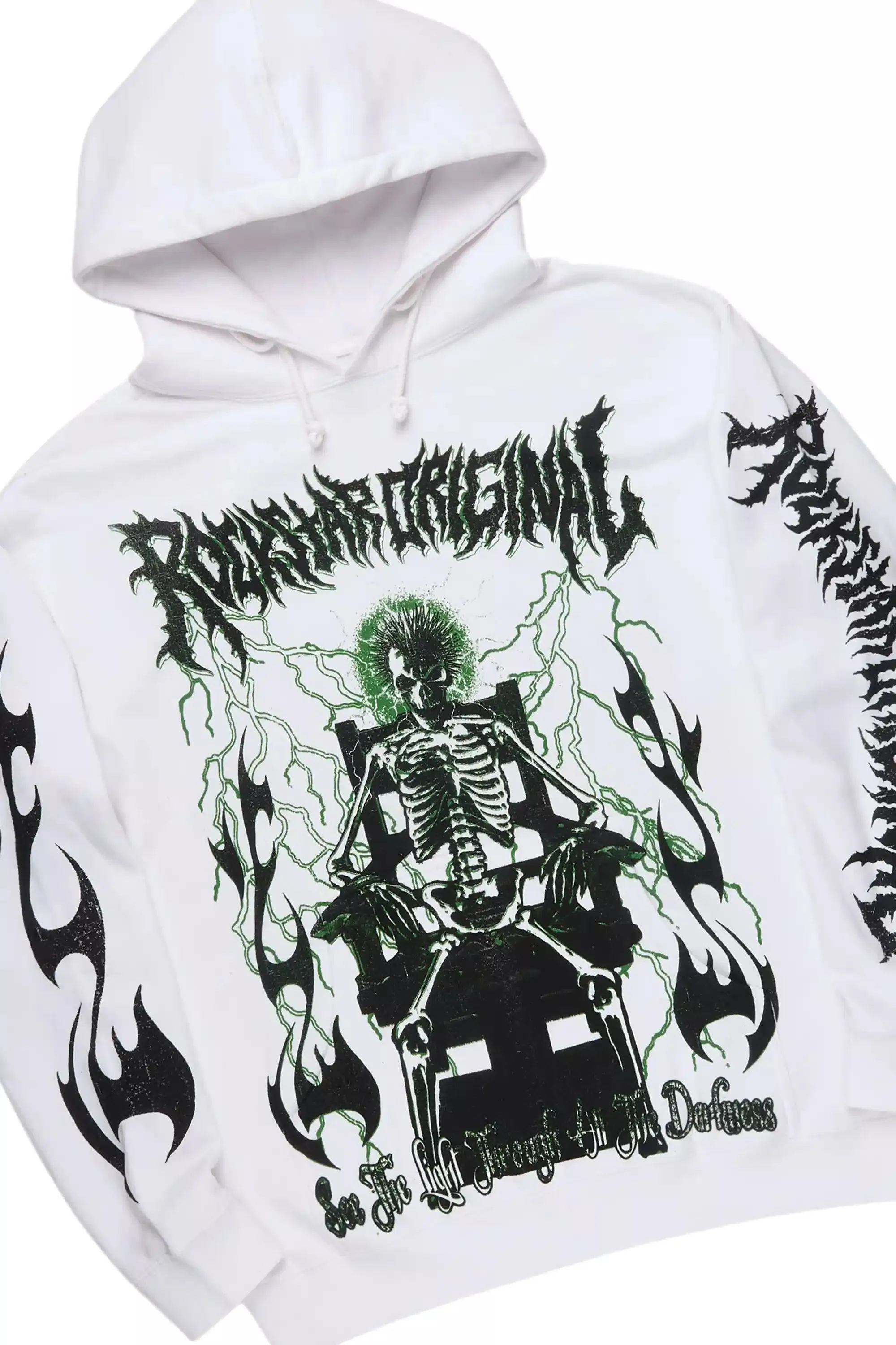 Deathrow White/Green Hoodie/Stacked Track Set sold by Rockstar Original product image thumbnail 2