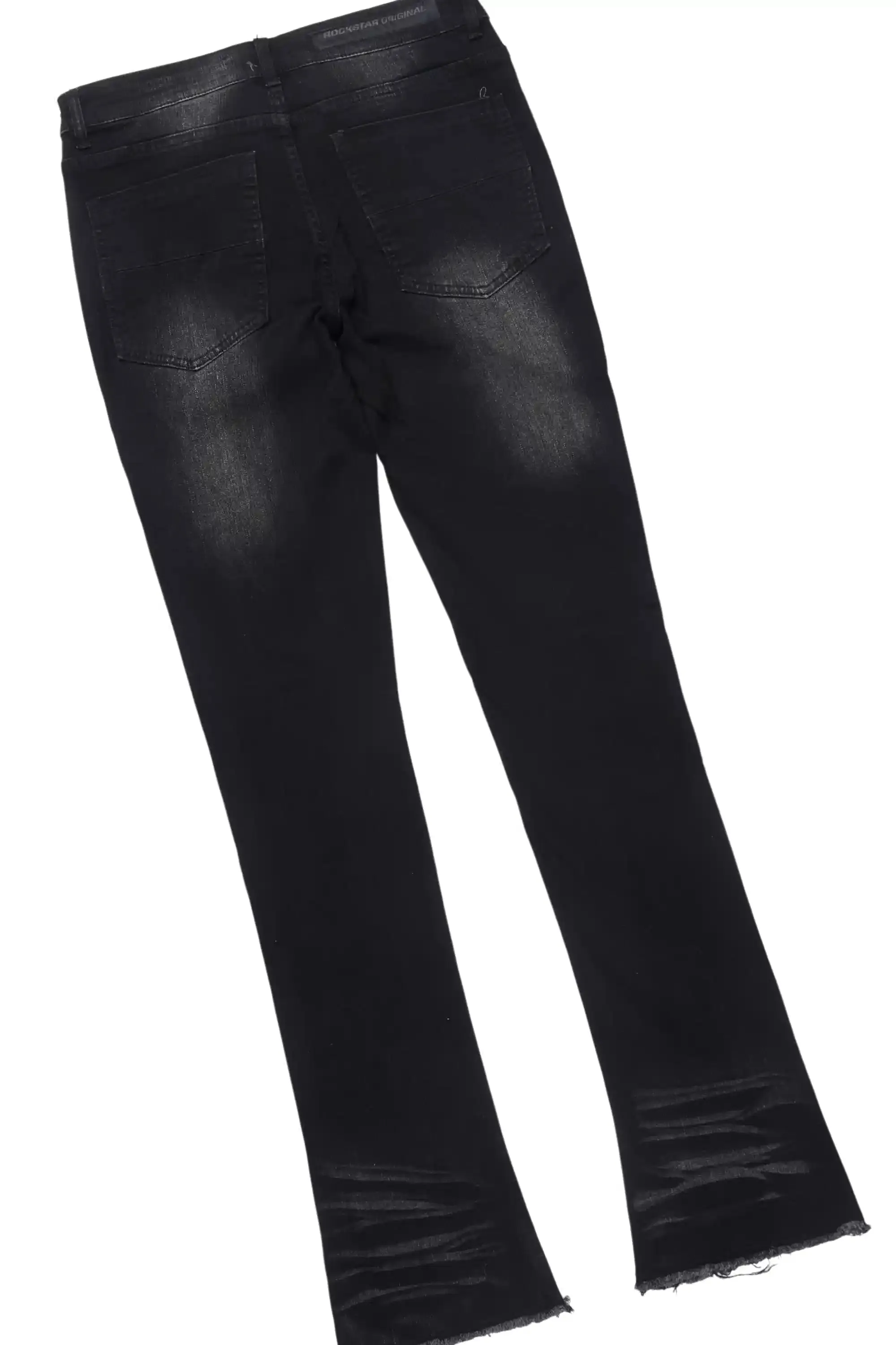 Schmear Black Oversized Graphic T-Shirt/Painted Stacked Flare Jean Bundle sold by Rockstar Original product image thumbnail 4