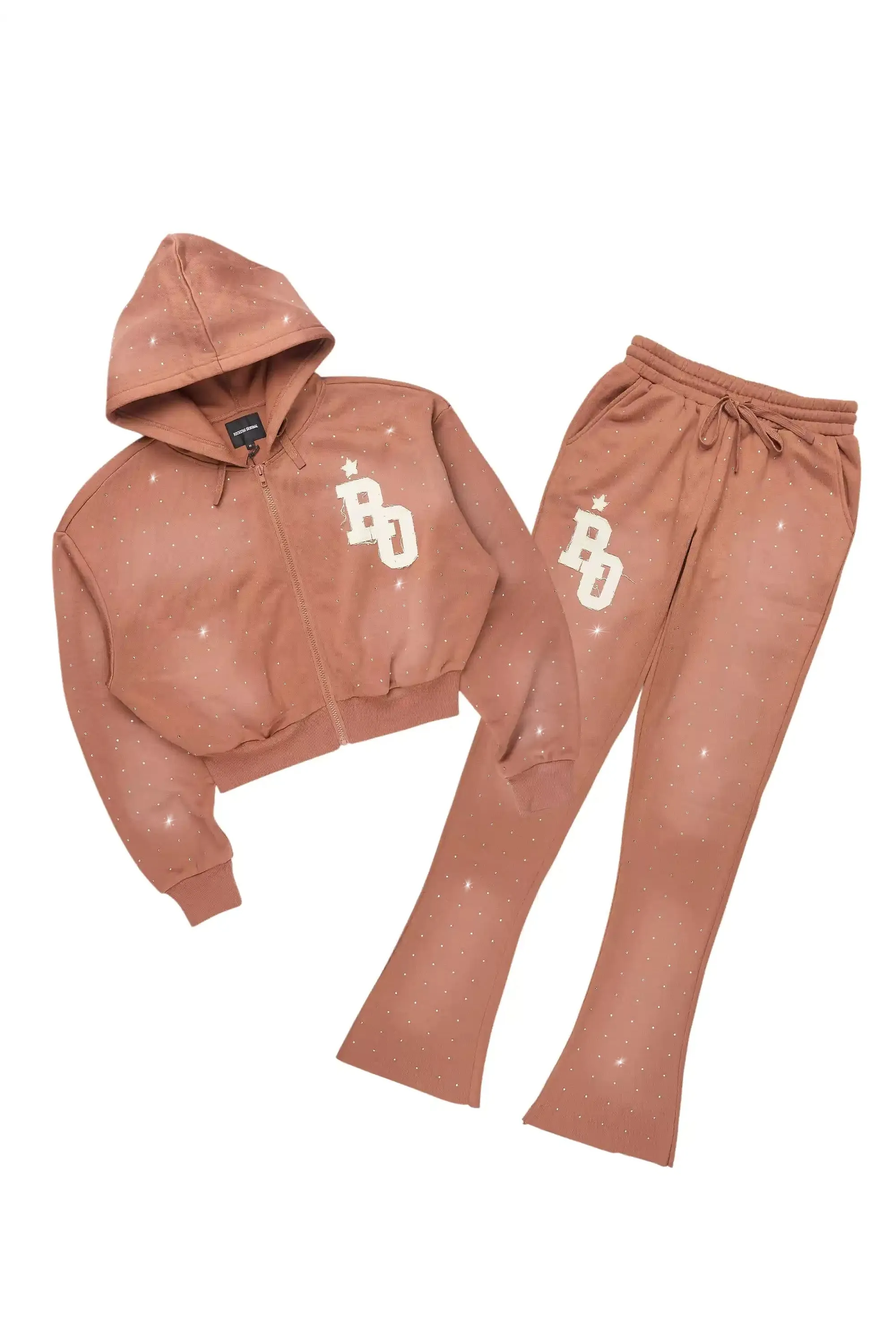 Tyona Mocha Rhinestone Stacked Flare Track Set sold by Rockstar Original product image thumbnail 2