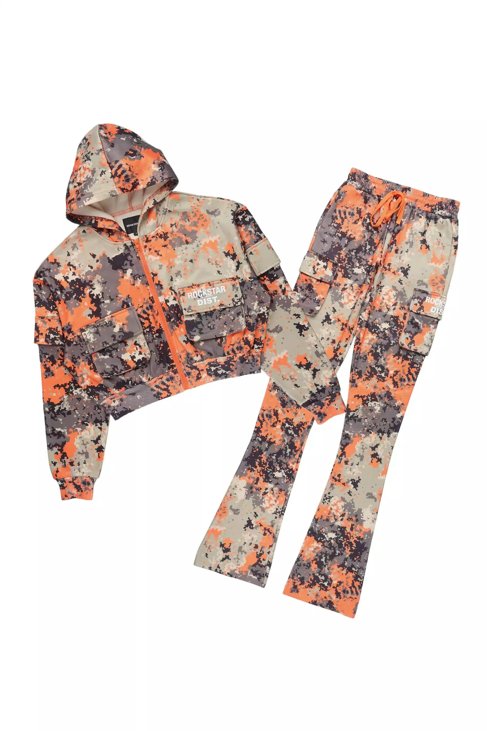 Tehjena Orange Digital Camo Stacked Trackset sold by Rockstar Original product image thumbnail 2