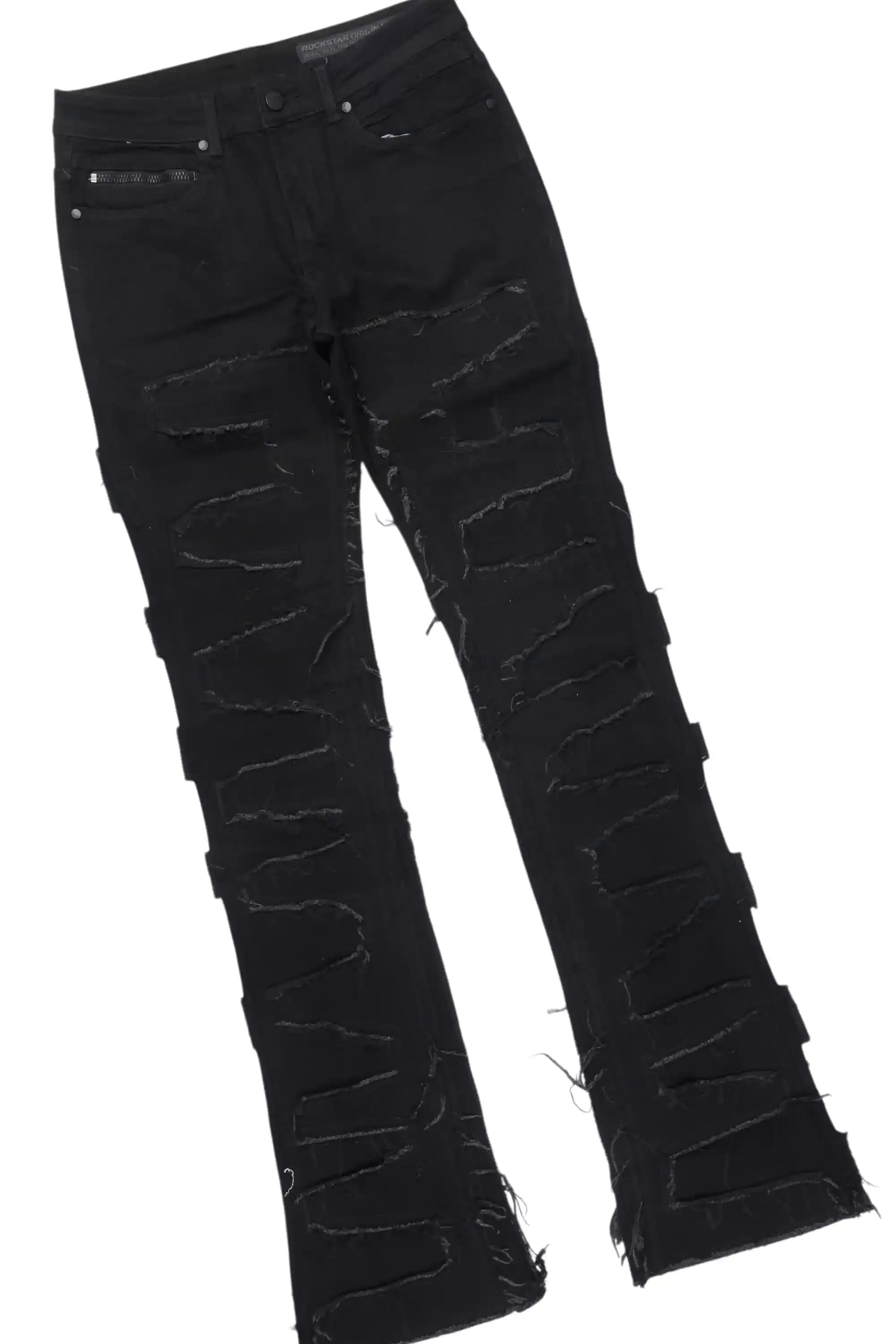 Fields Black Oversized Graphic T-Shirt/Stacked Flare Jean Bundle sold by Rockstar Original product image thumbnail 3