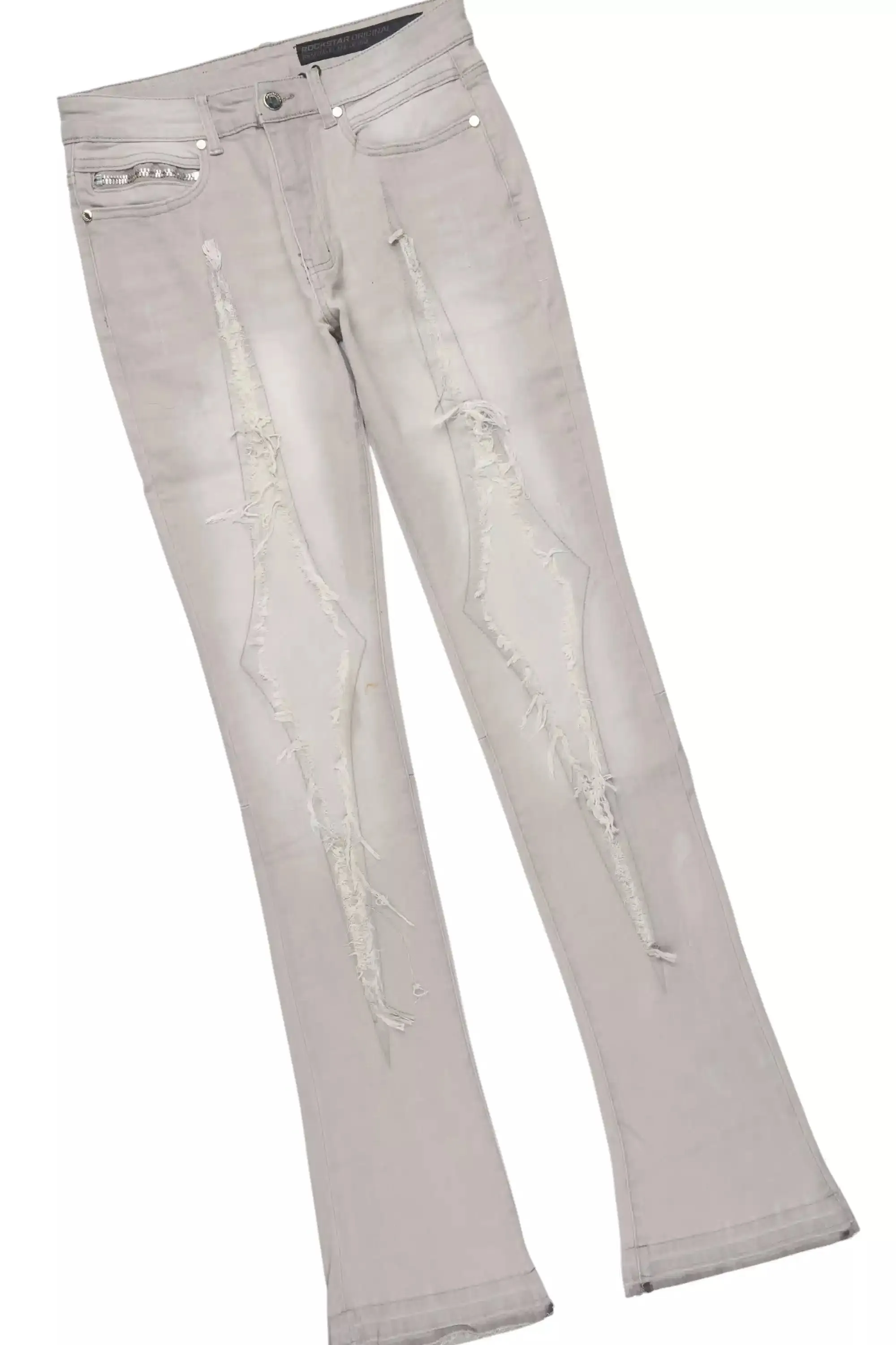 Fields Black Oversized Graphic T-Shirt/Painted Stacked Flare Jean sold by Rockstar Original product image thumbnail 3