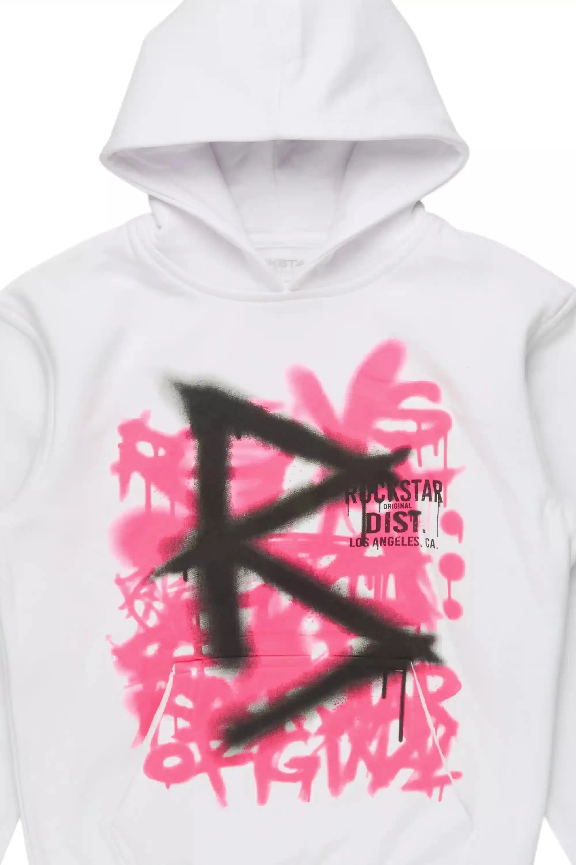Girls Nahomy White/Pink Graphic Hoodie sold by Rockstar Original product image thumbnail 2