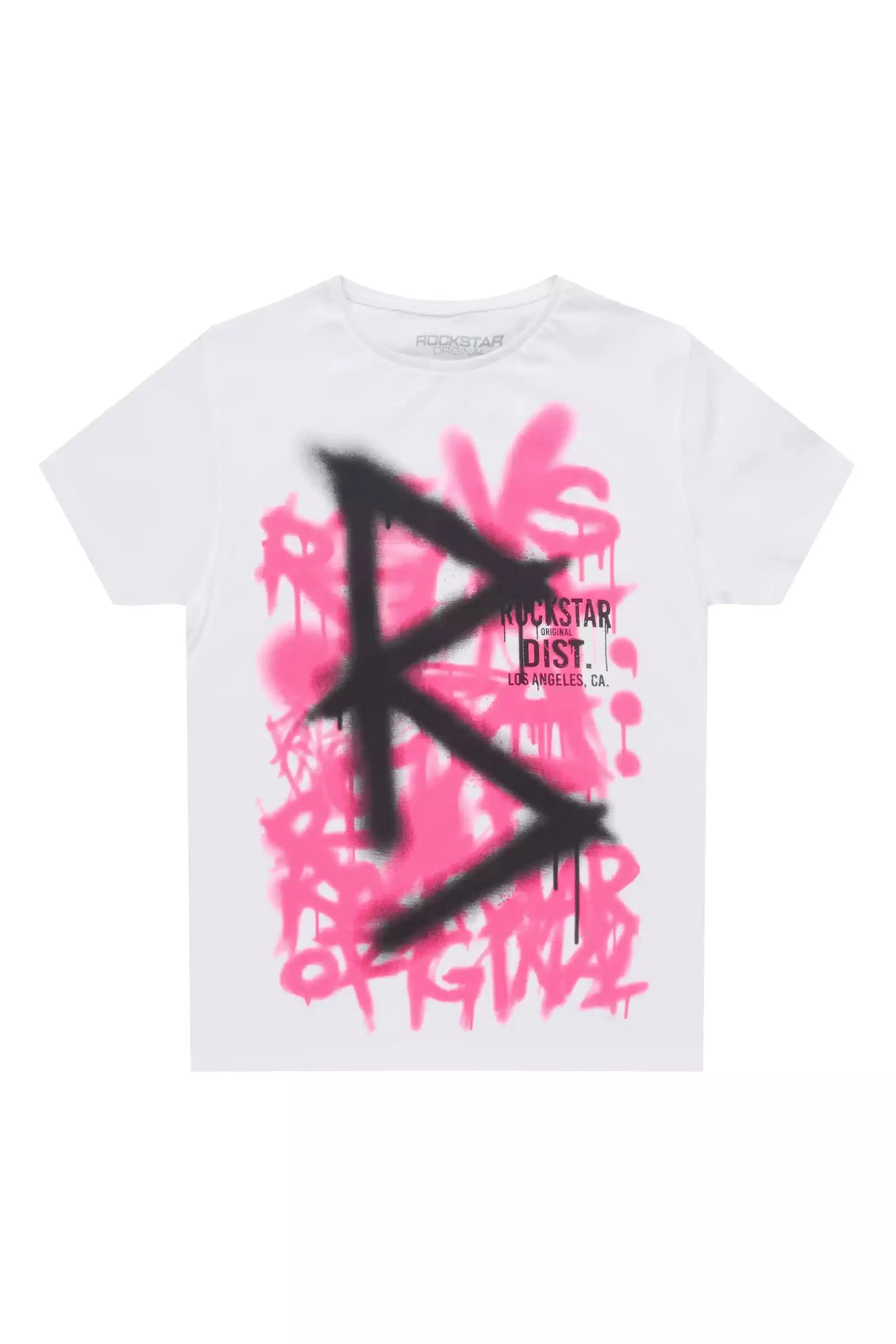 Girls Nahomy White Graphic T-Shirt sold by Rockstar Original