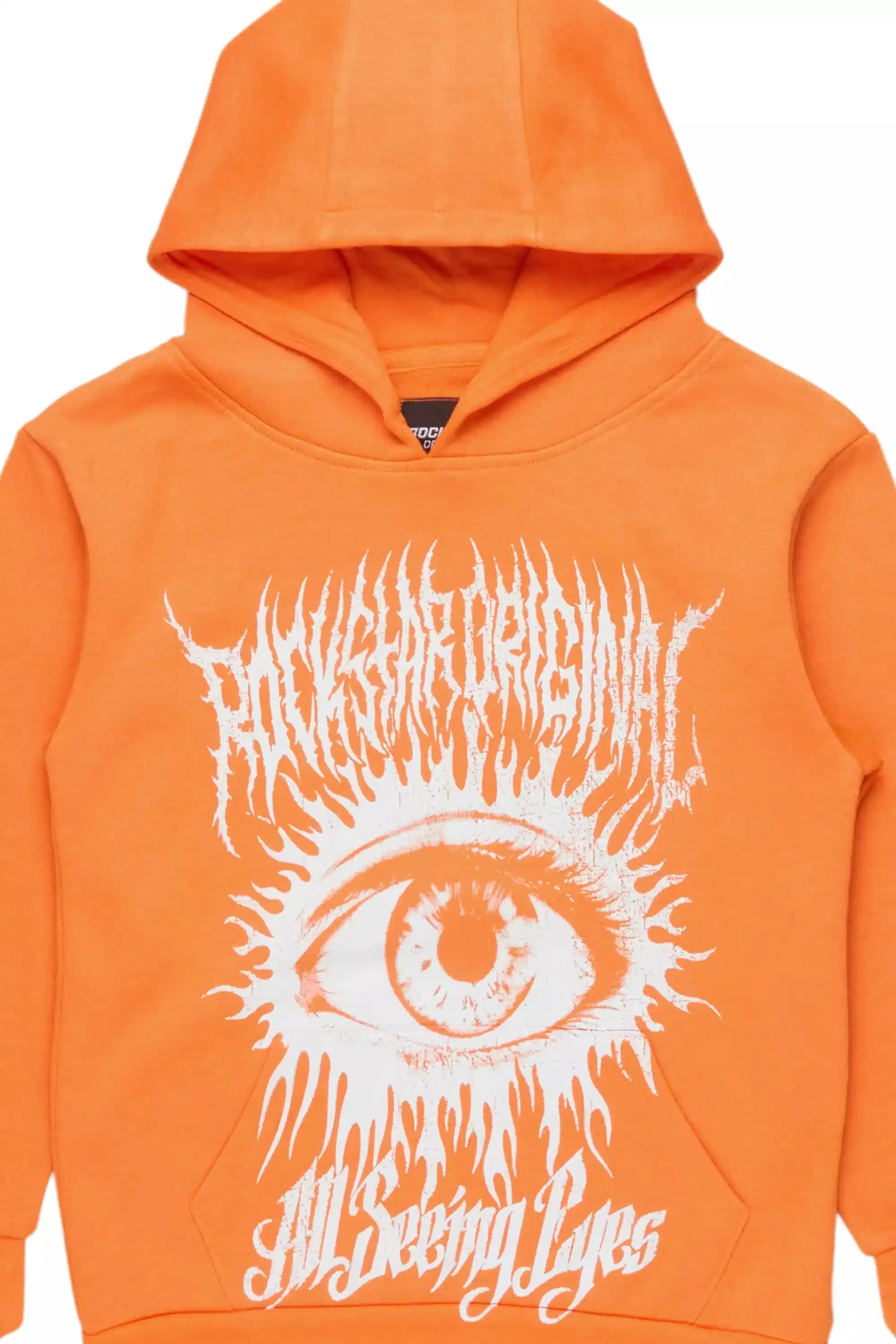 Boys All Seeing Eyes Orange/White Graphic Hoodie sold by Rockstar Original product image thumbnail 2