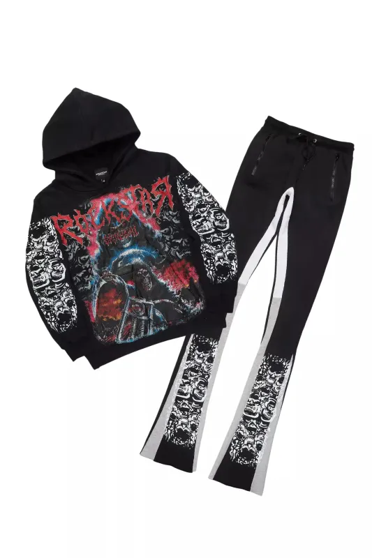 Dravon Black/Grey Hoodie/Super Stacked Track Set sold by Rockstar Original