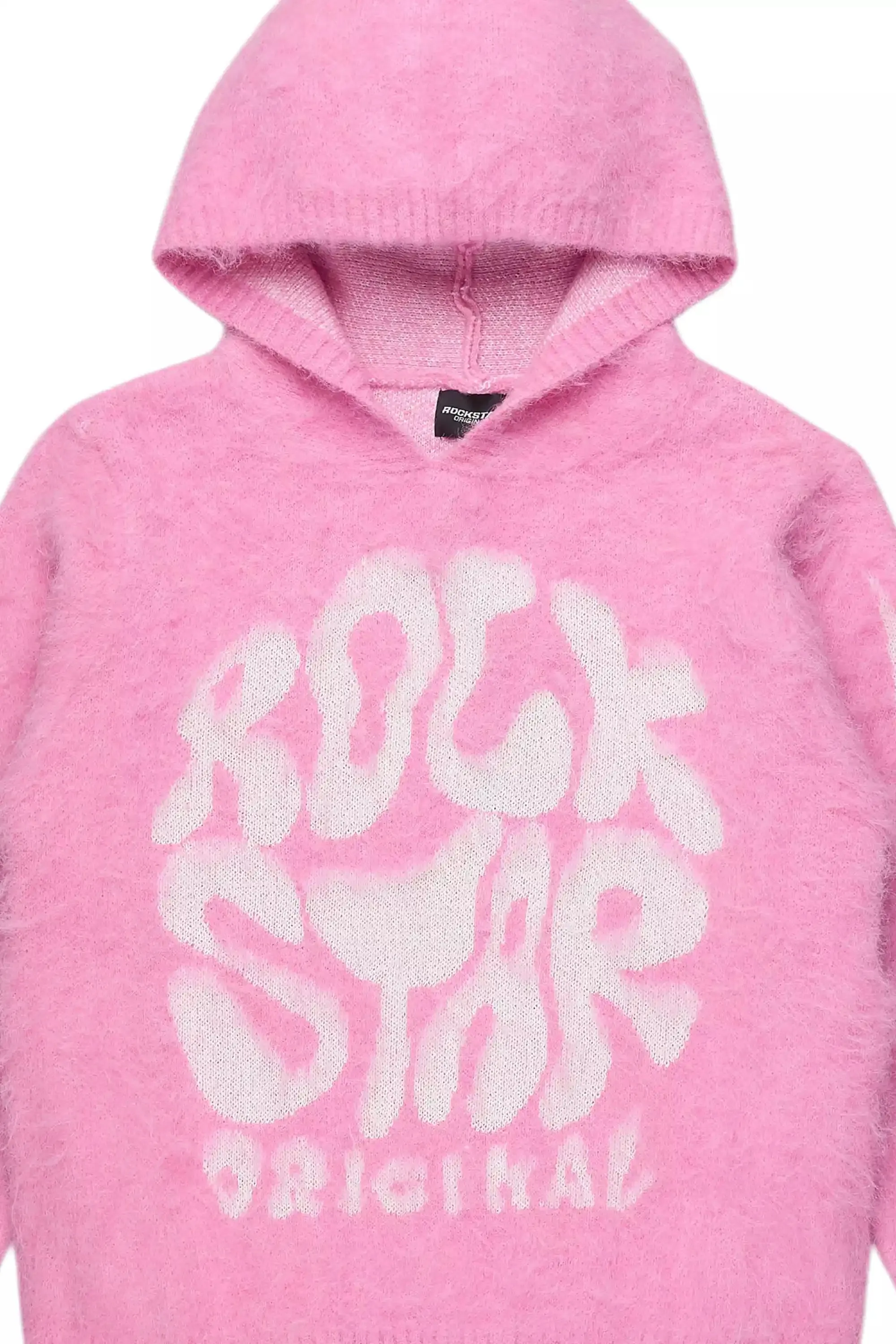 Akeya Pink Graphic Knit Hoodie sold by Rockstar Original product image thumbnail 2