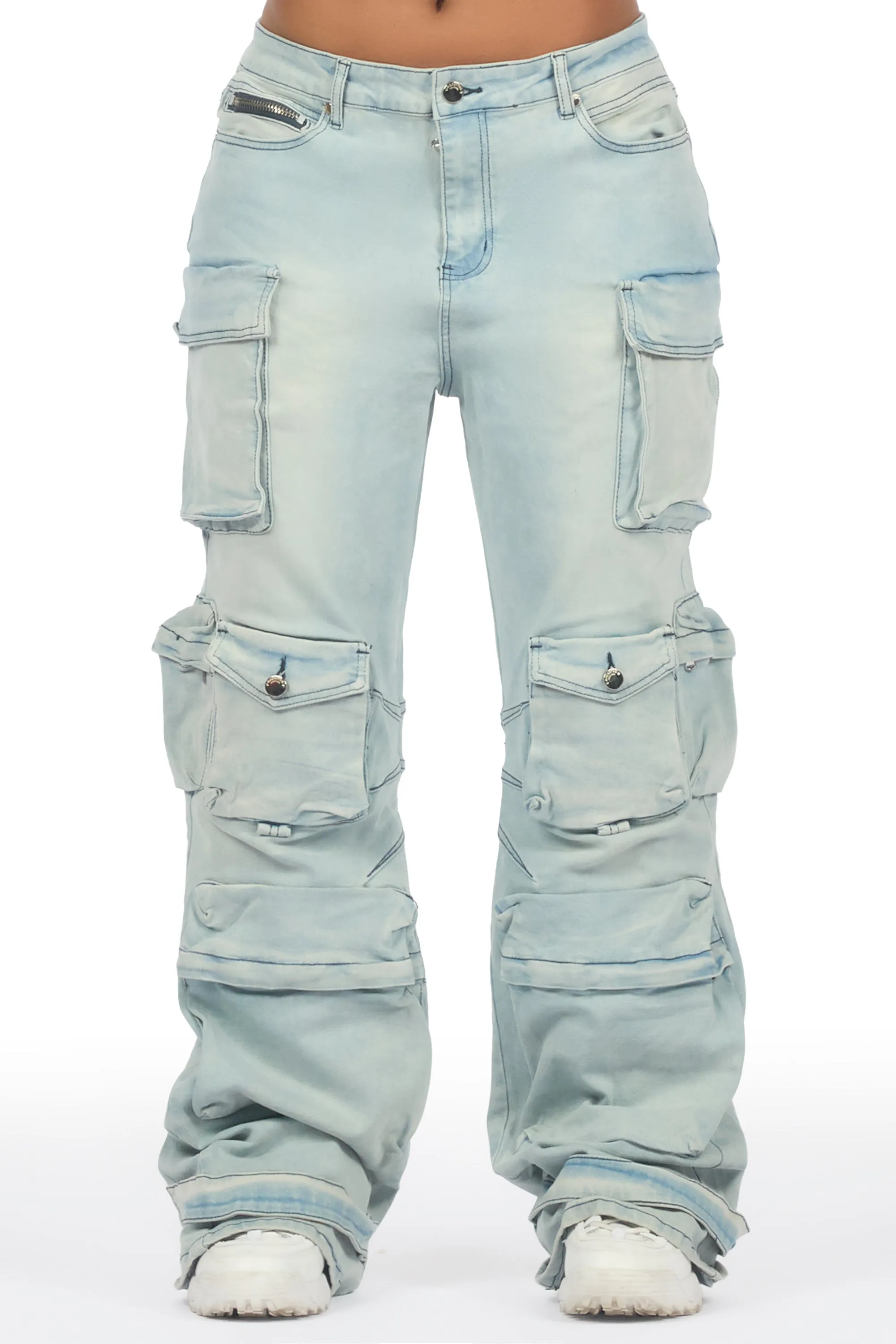 Sequoia Light Wash Baggy Cargo Jean sold by Rockstar Original product image thumbnail 4