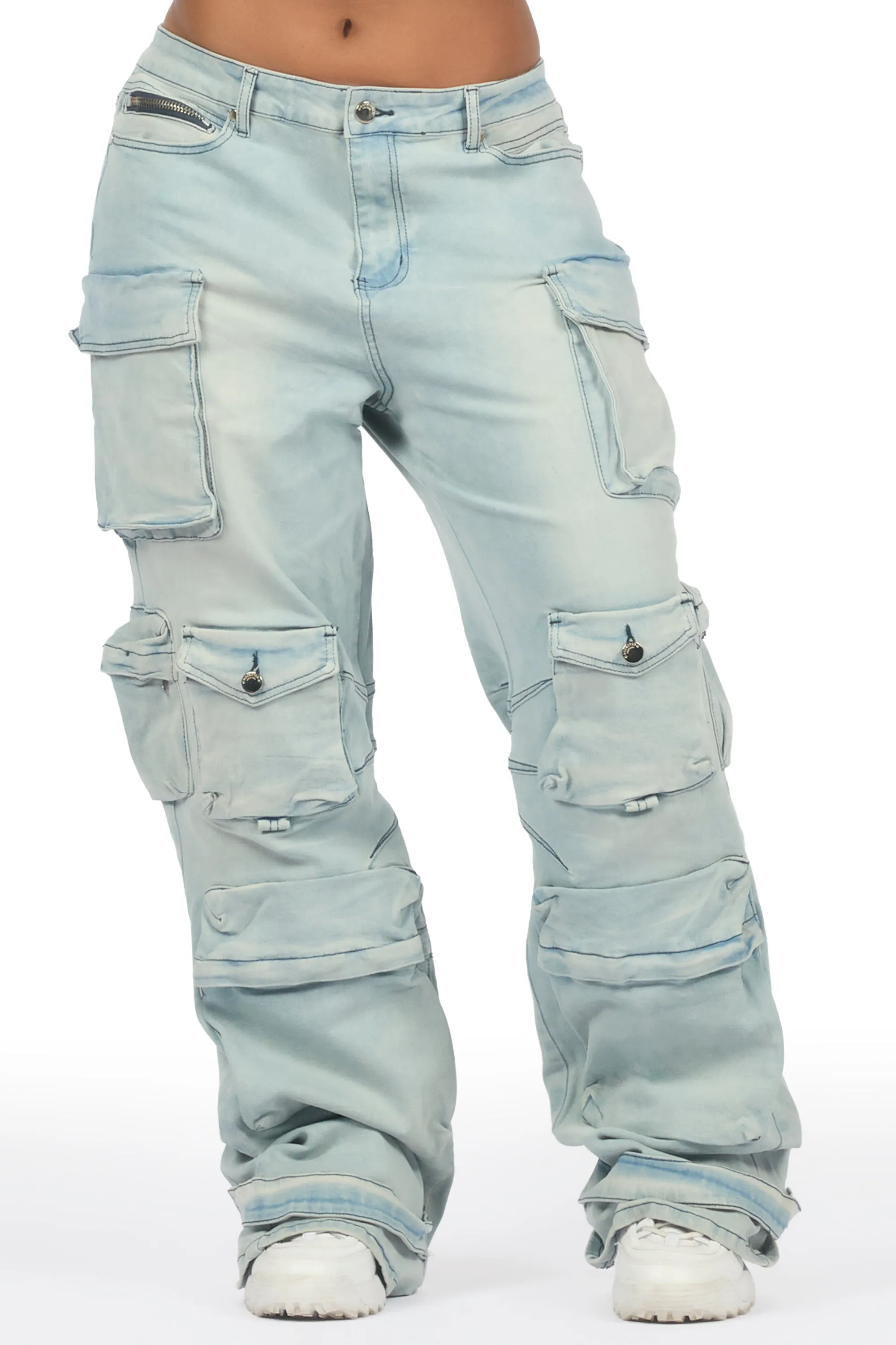 Sequoia Light Wash Baggy Cargo Jean sold by Rockstar Original