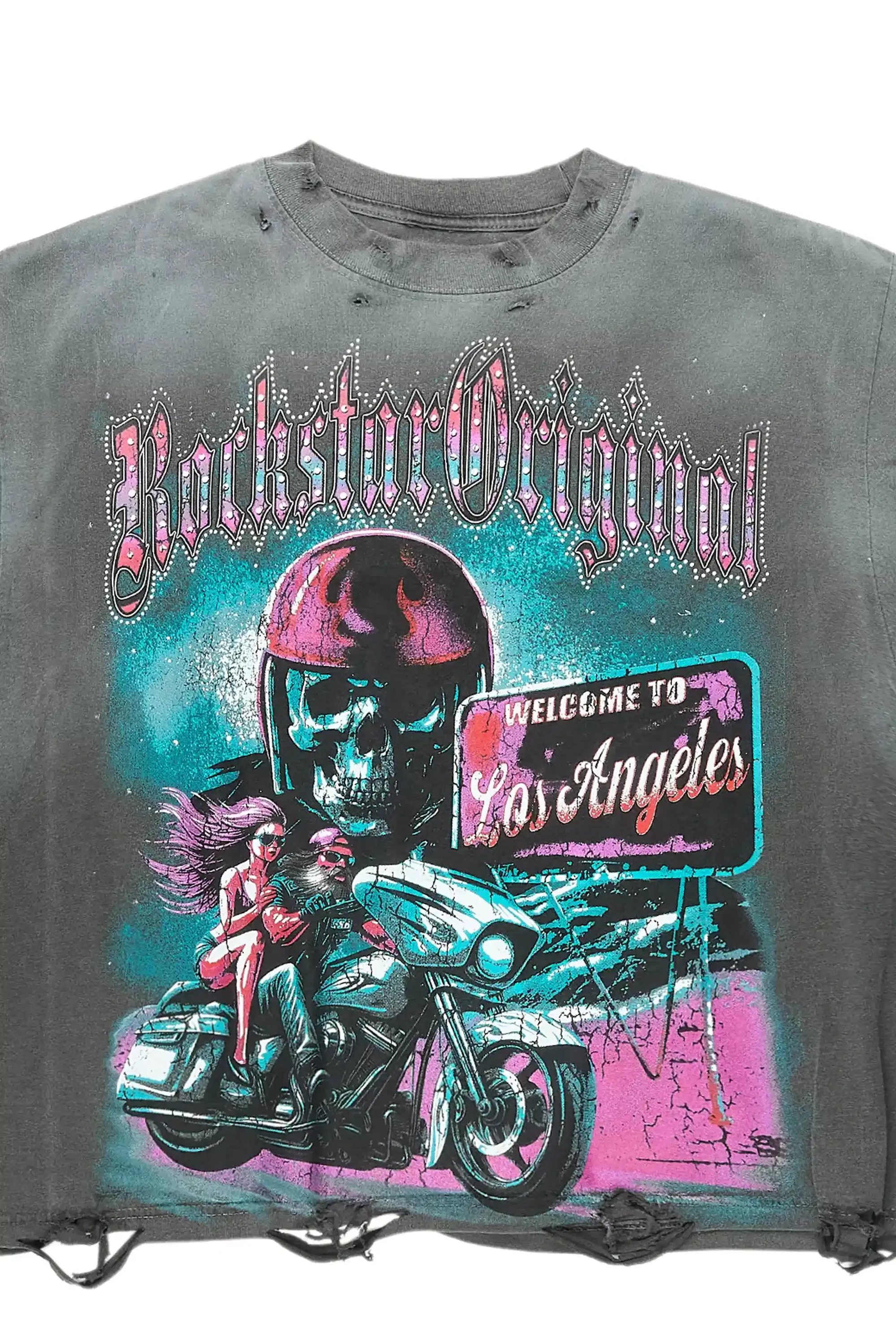 Reece Charcoal/Multi Oversized Graphic T-Shirt sold by Rockstar Original product image thumbnail 2