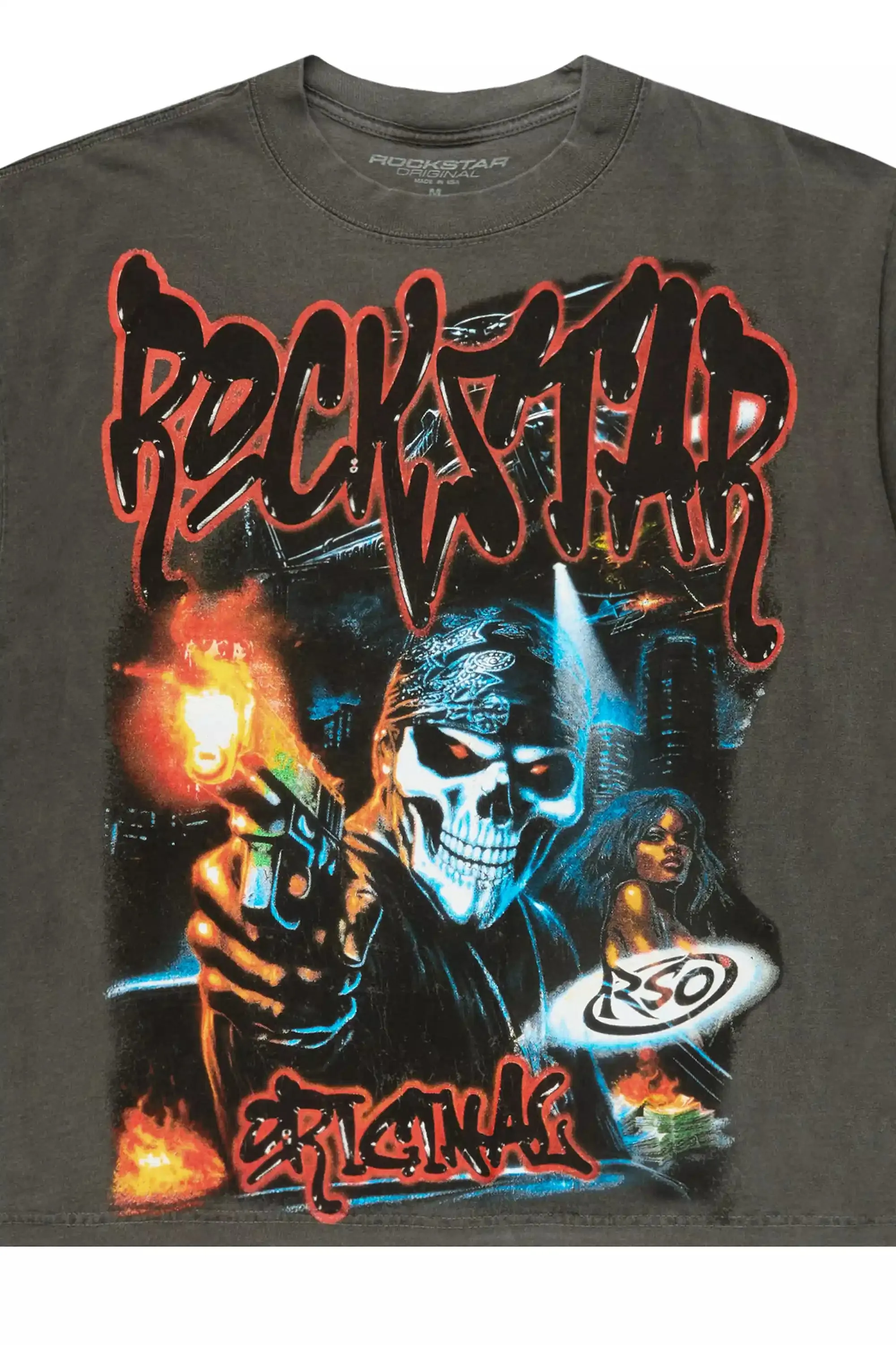 Arvyn Charcoal/Multi Oversized Graphic T-Shirt sold by Rockstar Original product image thumbnail 2