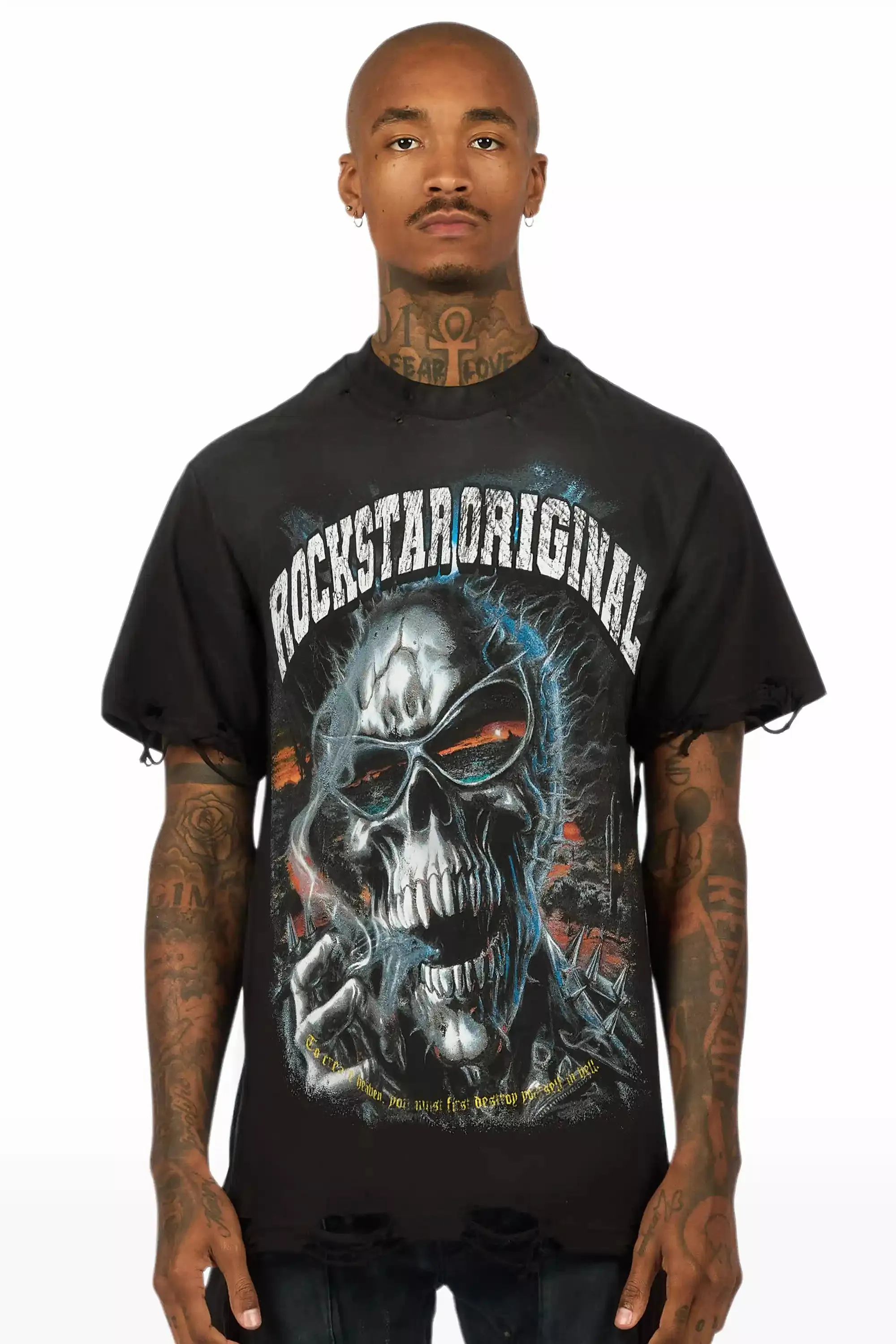 Slate Black/Multi Oversized Graphic T-Shirt sold by Rockstar Original