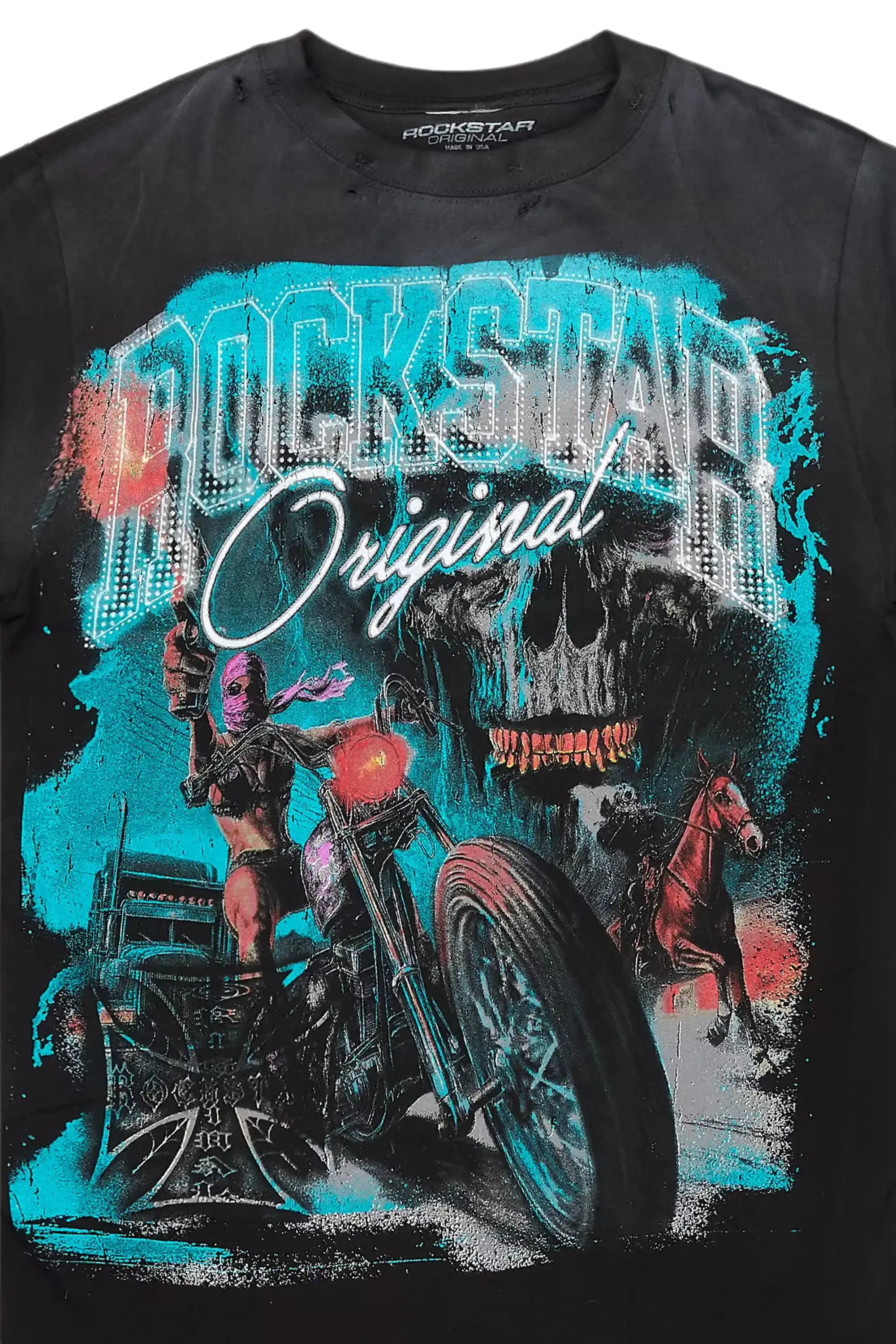 Trezion Black/Multi Oversized Graphic T-Shirt sold by Rockstar Original product image thumbnail 2