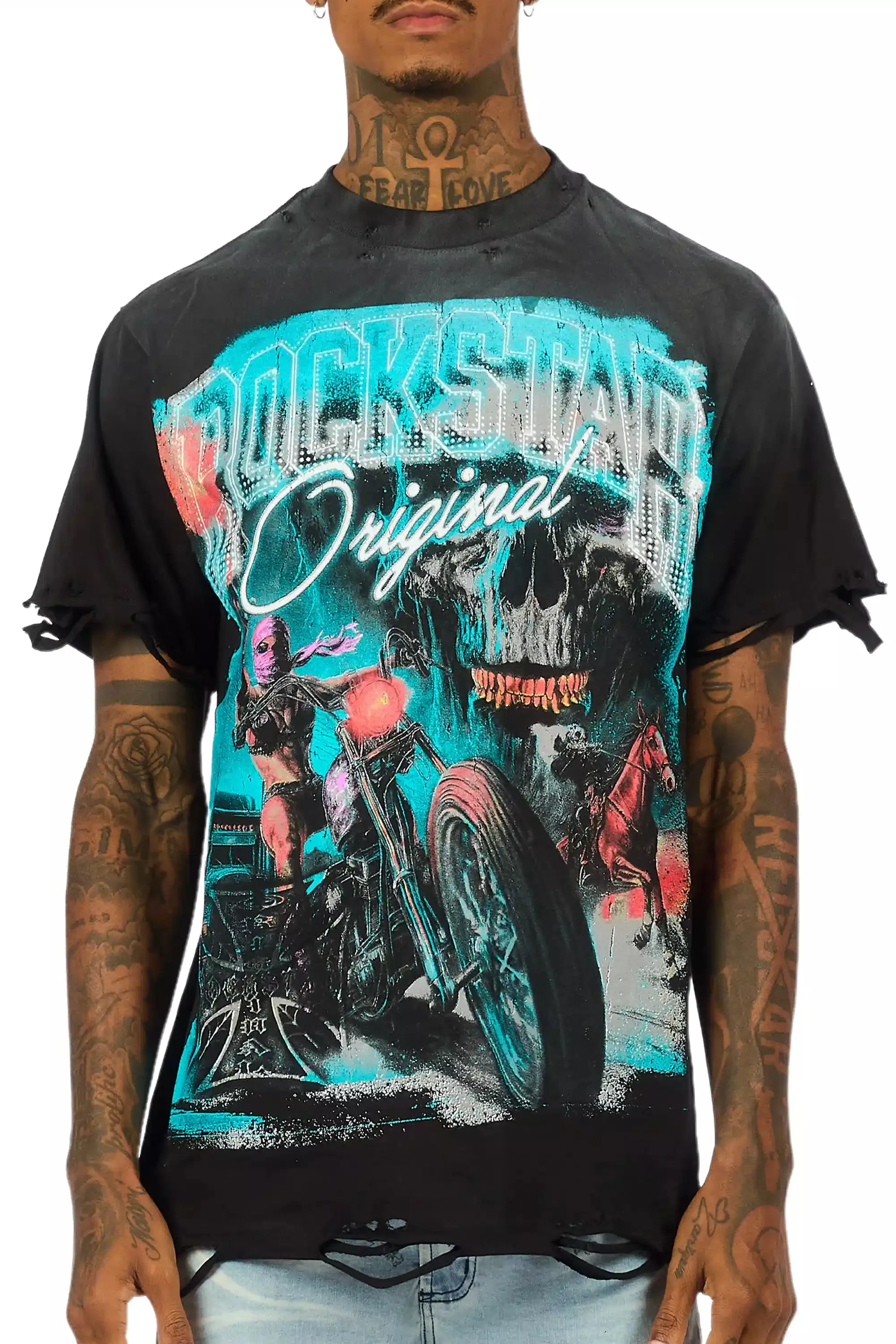 Trezion Black/Multi Oversized Graphic T-Shirt sold by Rockstar Original product image thumbnail 5