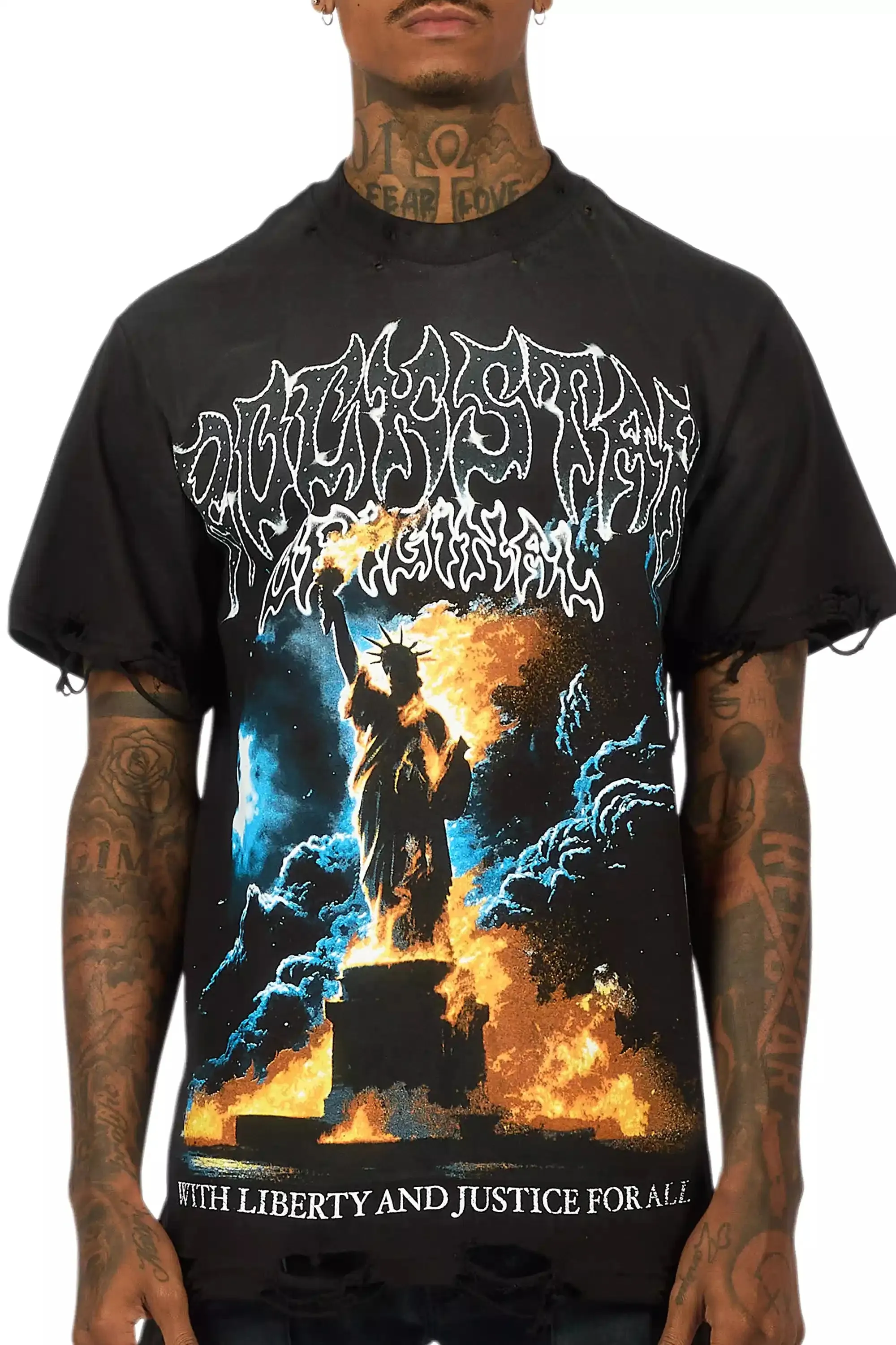 Liberta Black/Multi Oversized Graphic T-Shirt sold by Rockstar Original product image thumbnail 5