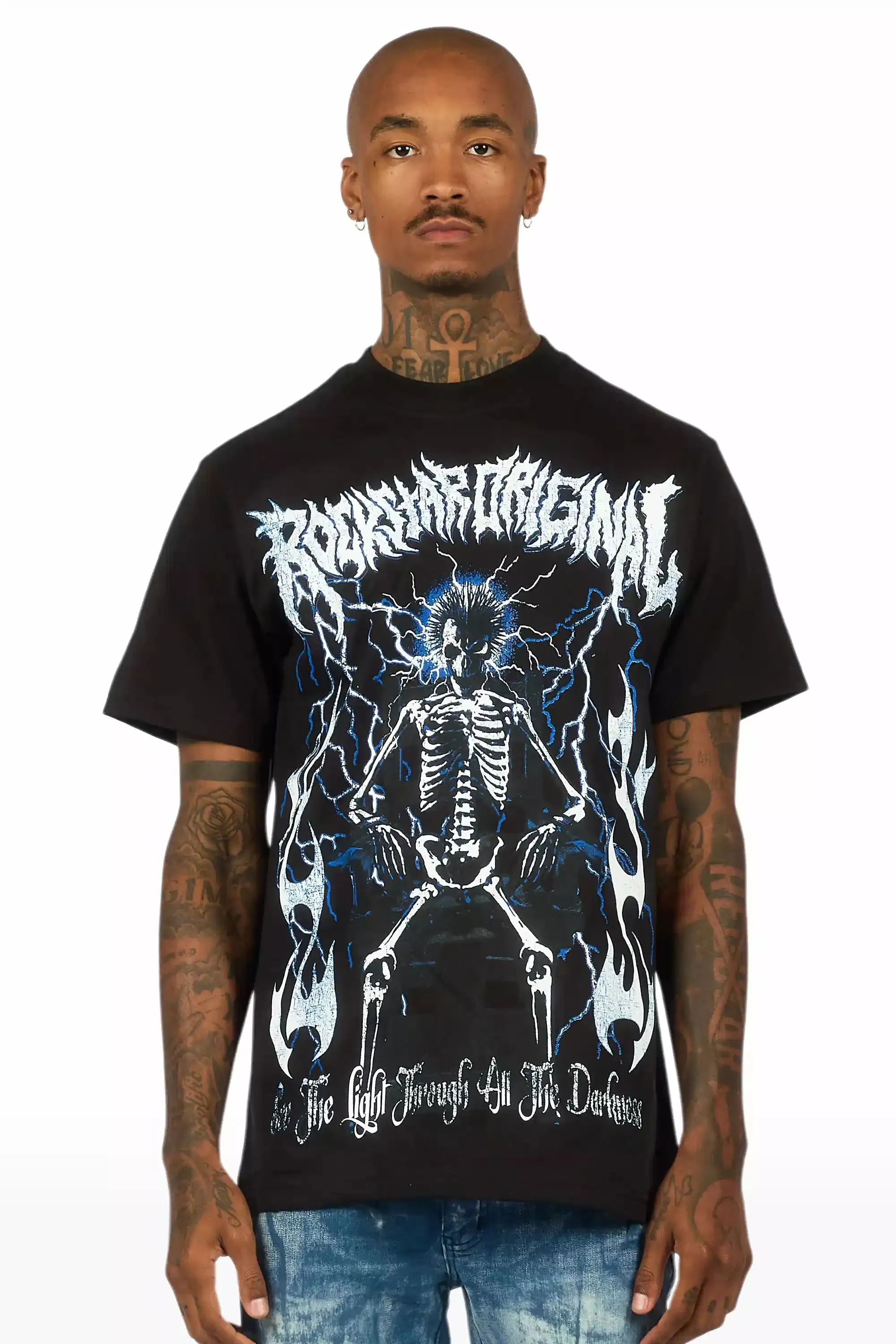 Deathrow Black Oversized Graphic T-Shirt sold by Rockstar Original