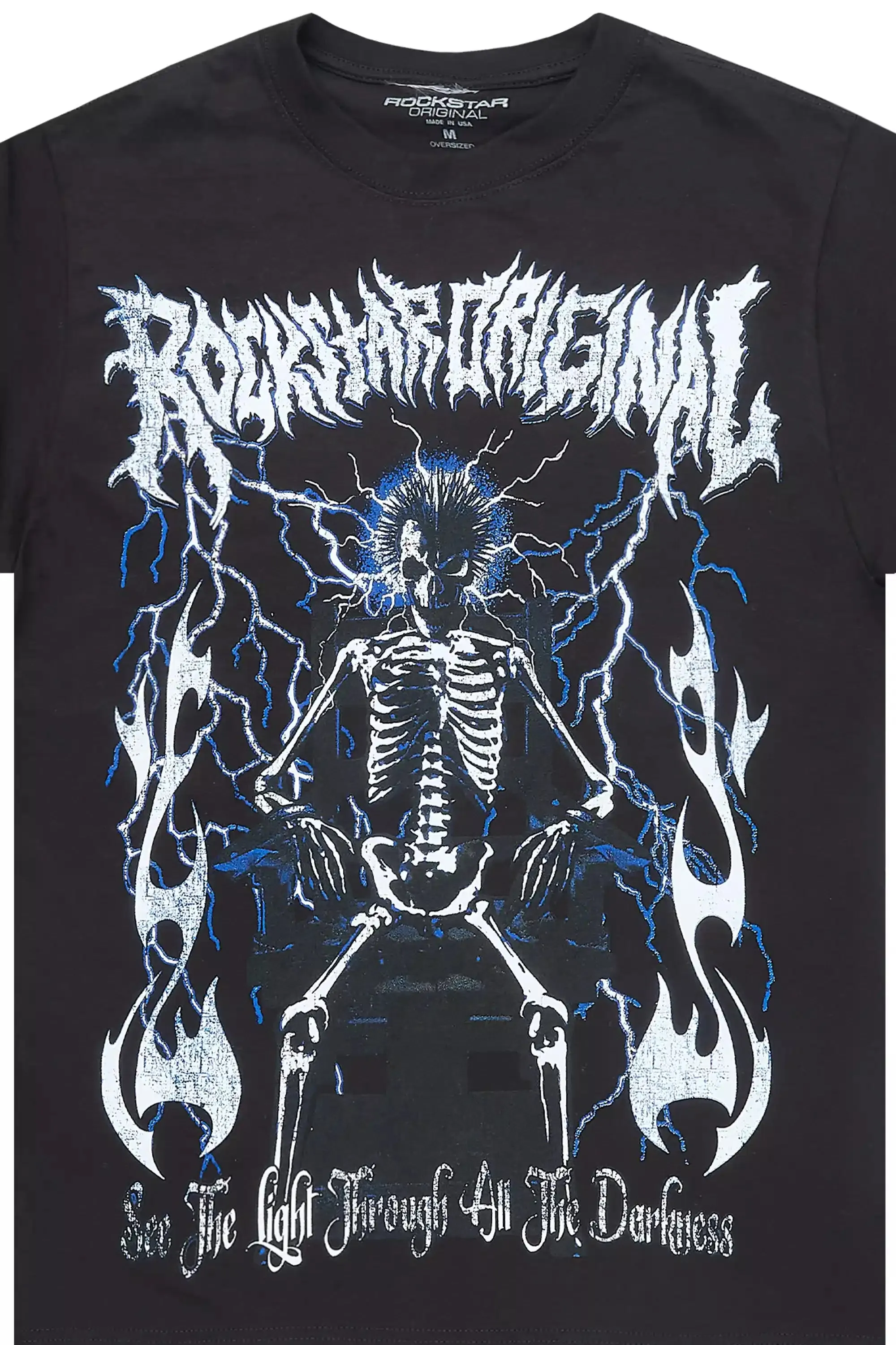 Deathrow Black Oversized Graphic T-Shirt sold by Rockstar Original product image thumbnail 2