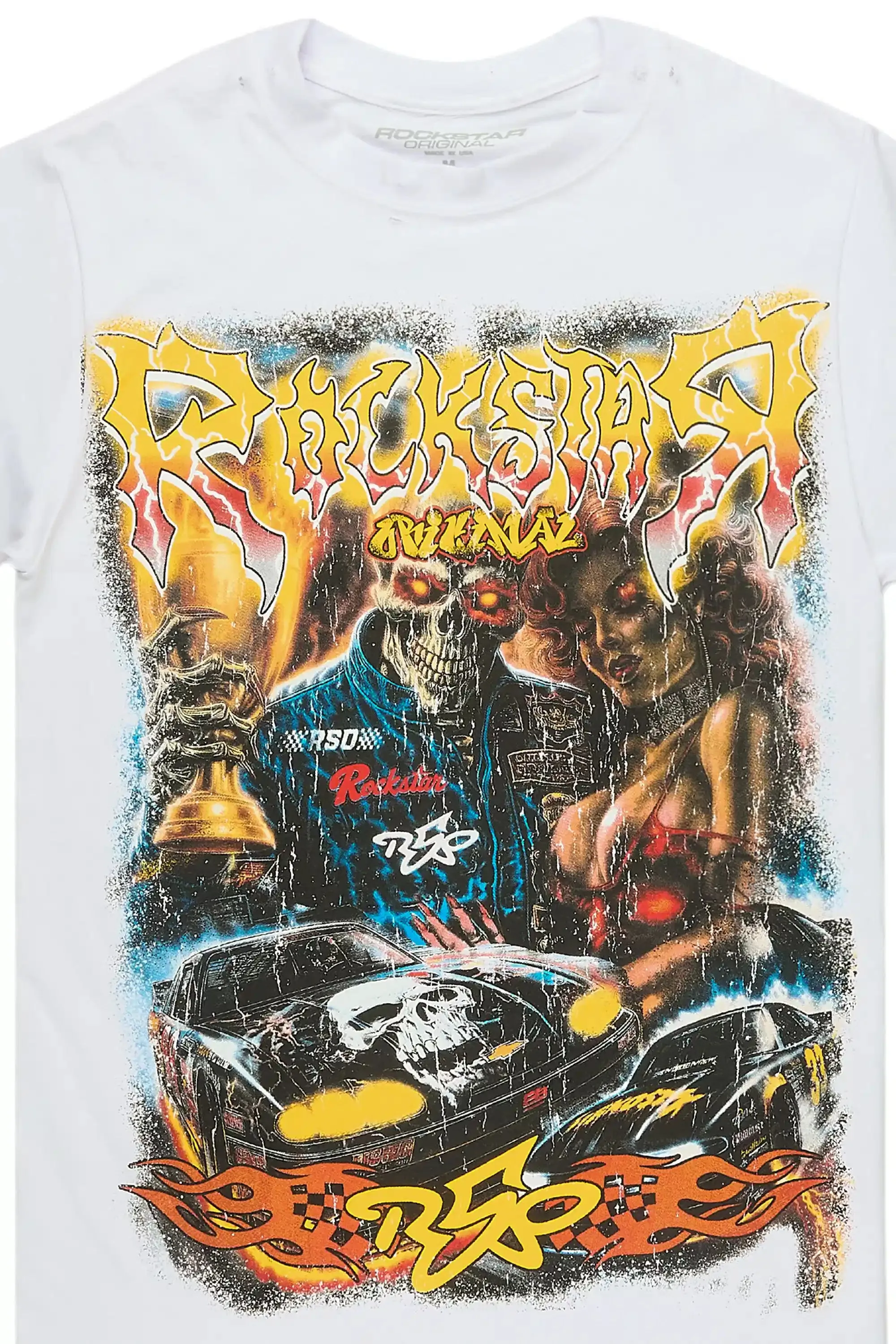 Daxton White/Multi Oversized Graphic T-Shirt sold by Rockstar Original product image thumbnail 2