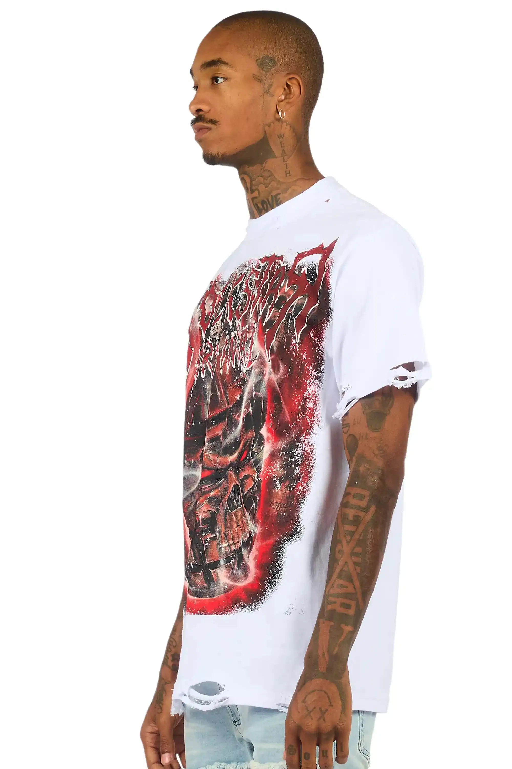 Torrez White/Multi Oversized Graphic T-Shirt sold by Rockstar Original product image thumbnail 4