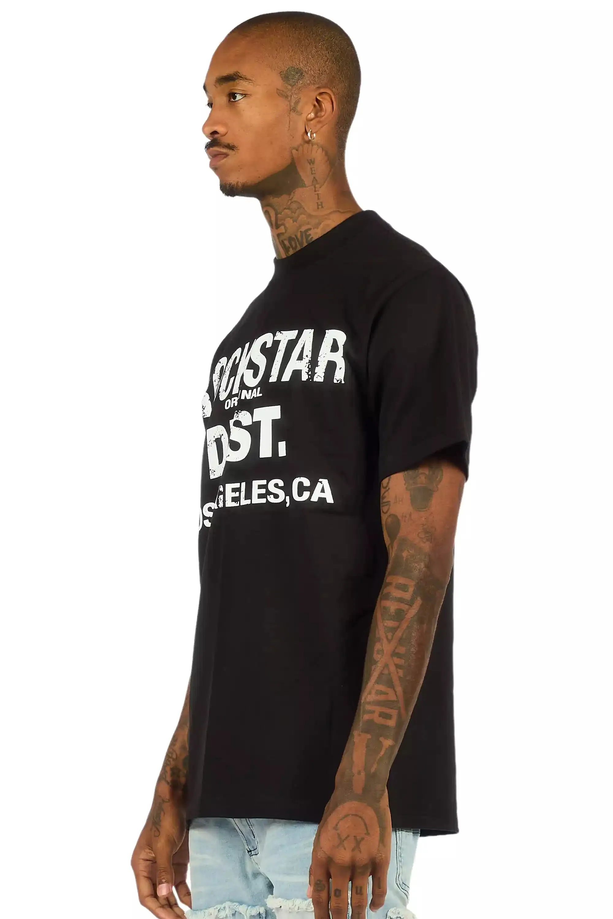 Nelly Black/White Oversized Graphic T-Shirt sold by Rockstar Original product image thumbnail 4