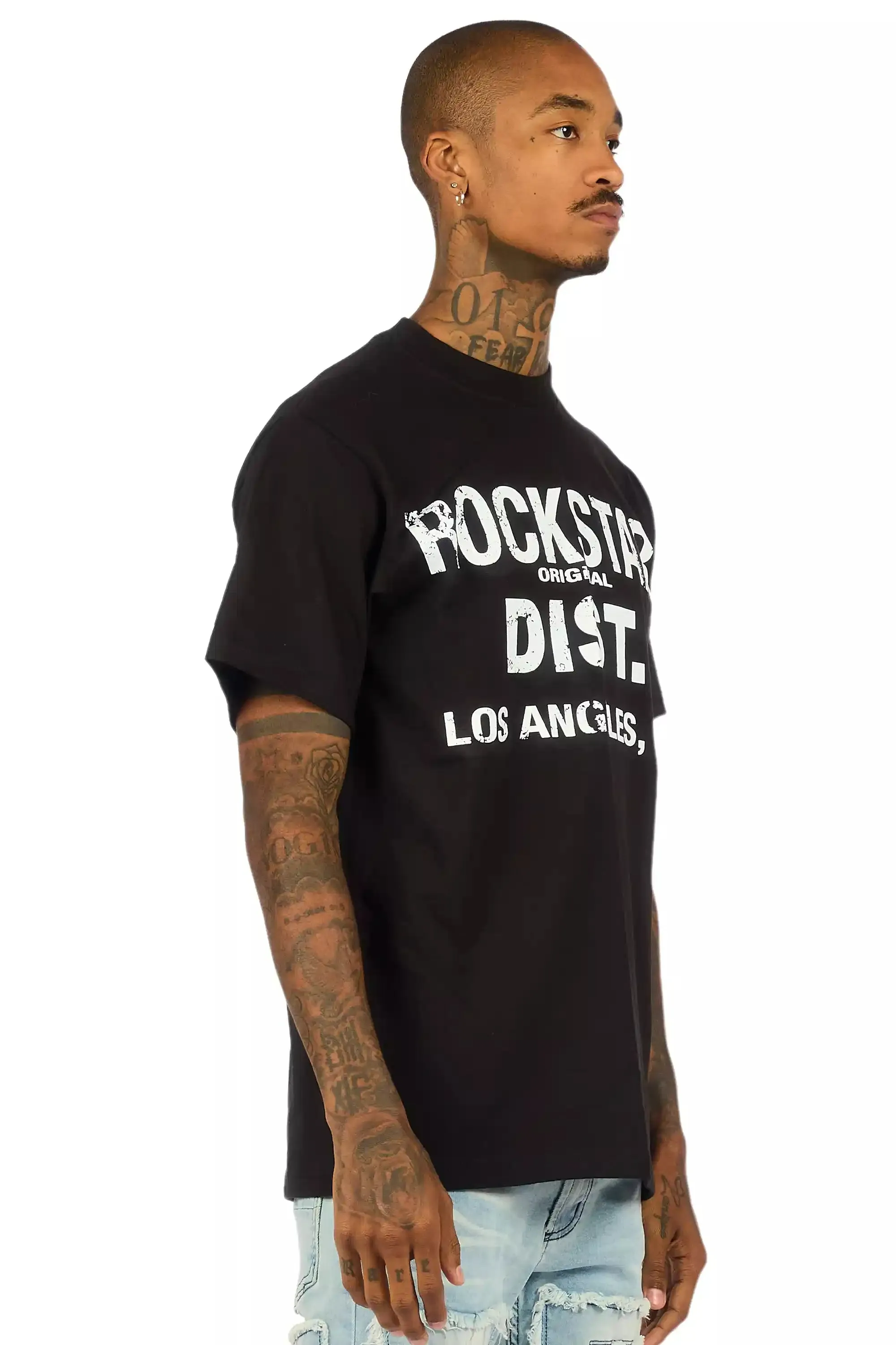 Nelly Black/White Oversized Graphic T-Shirt sold by Rockstar Original product image thumbnail 3