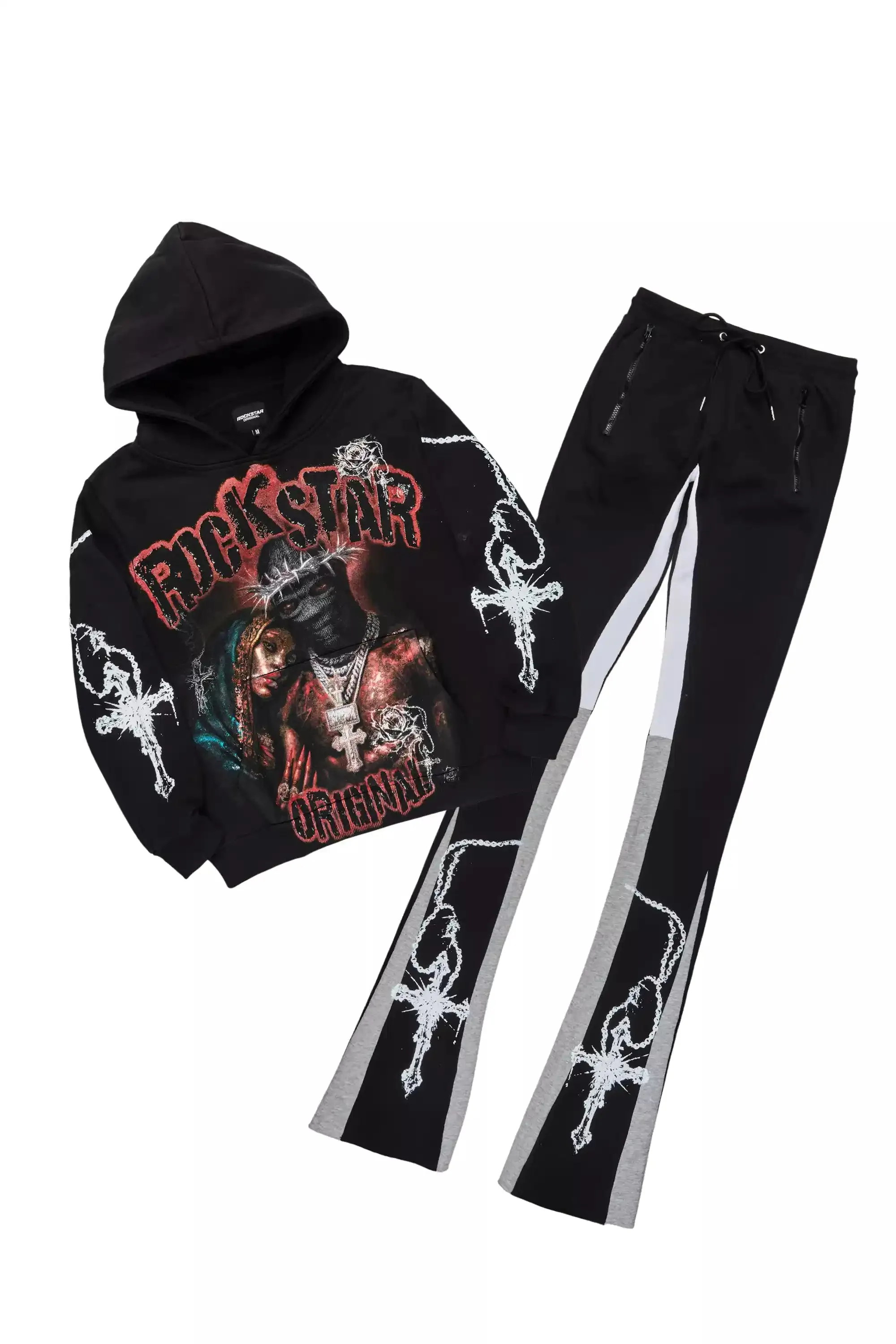 Vontae Black/Multi Hoodie/Super Stacked Track Set sold by Rockstar Original