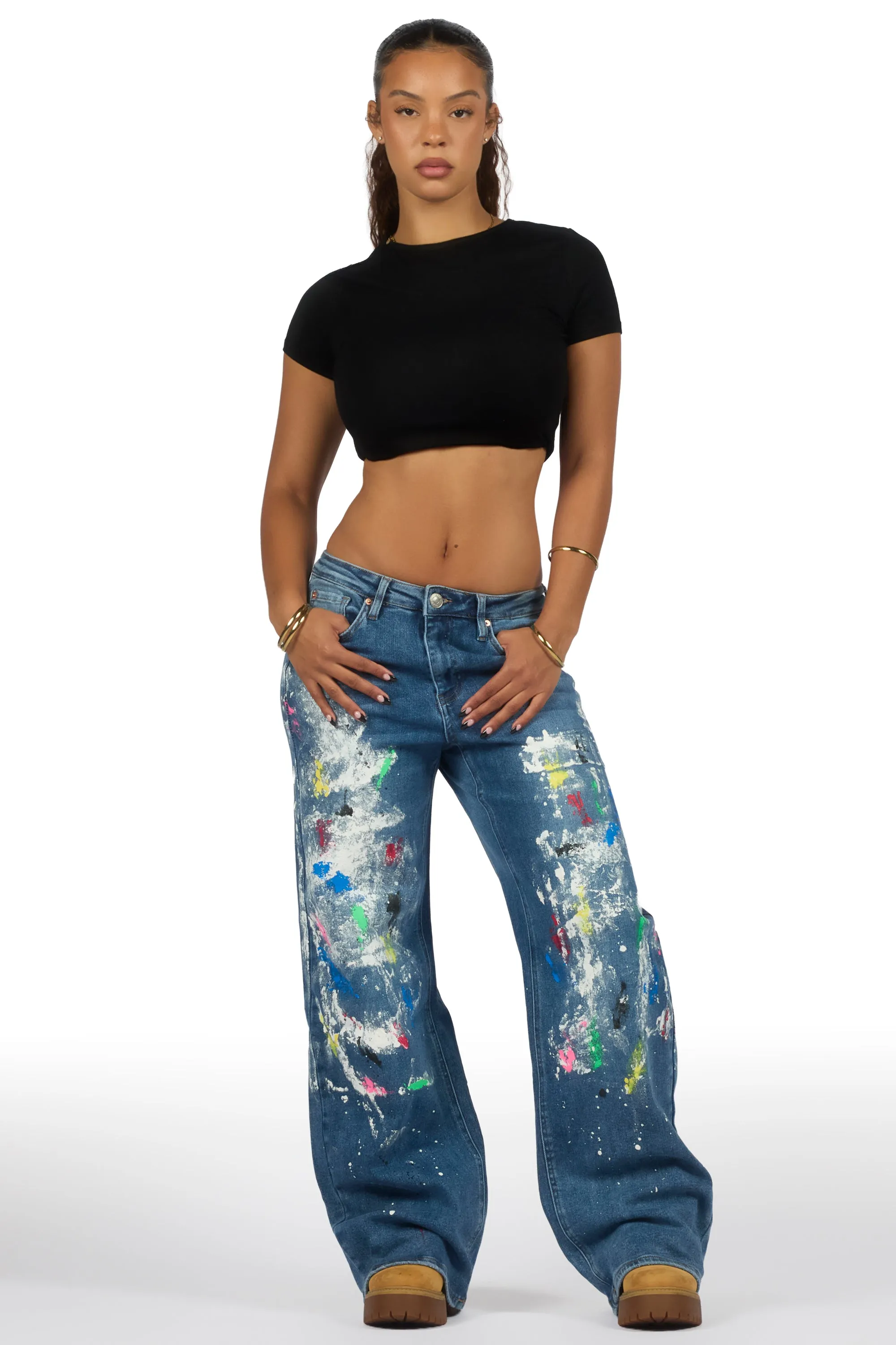 Demetria Med. Wash Painted Baggy Jean sold by Rockstar Original product image thumbnail 4